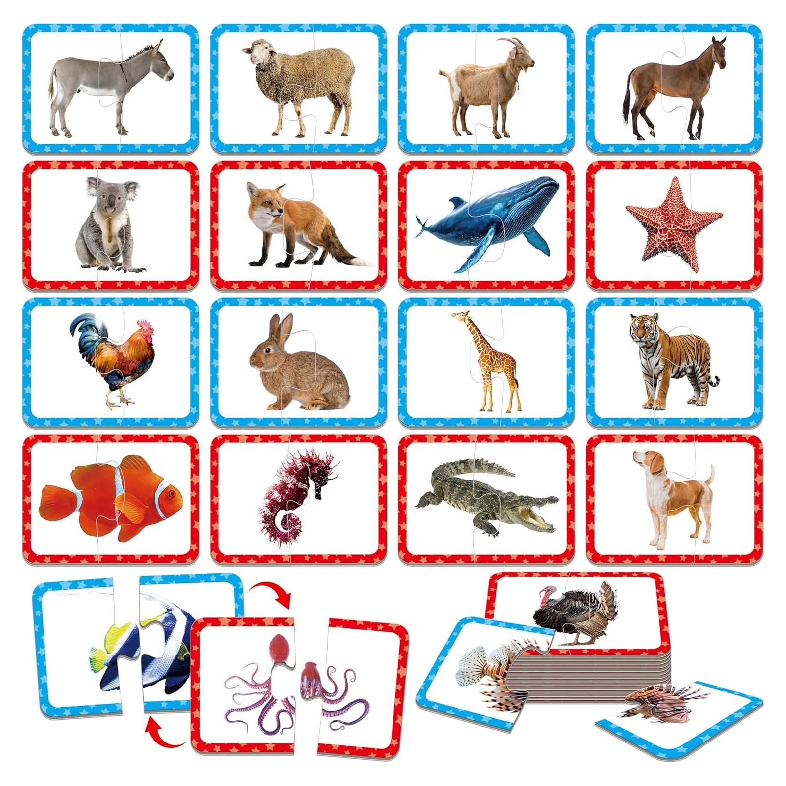 Rompecabezas de Emparejamiento de Animales SpriteGru 48 Piezas