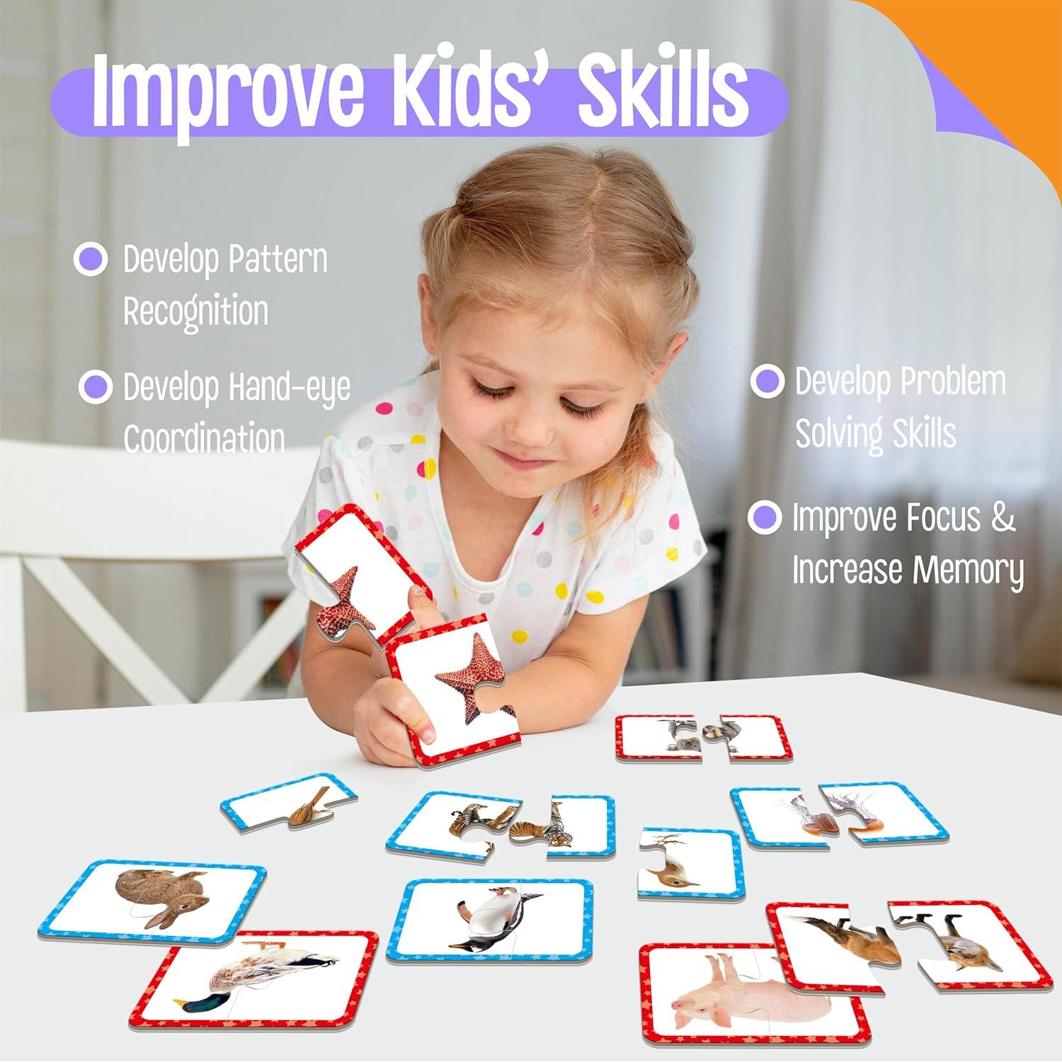 Rompecabezas de Emparejamiento de Animales SpriteGru 48 Piezas