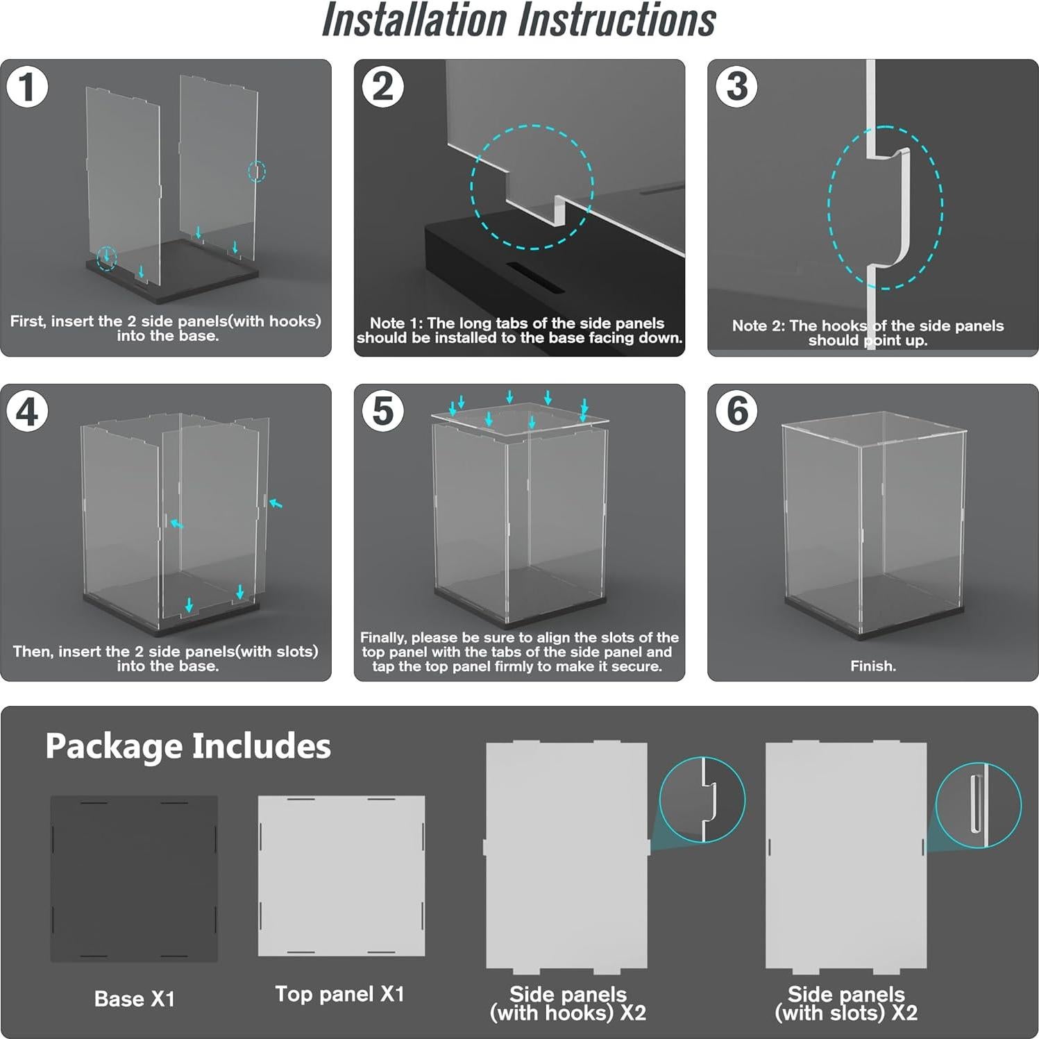 Caja de Exhibición Acrílica Choowin 25x25x35 cm para Lego