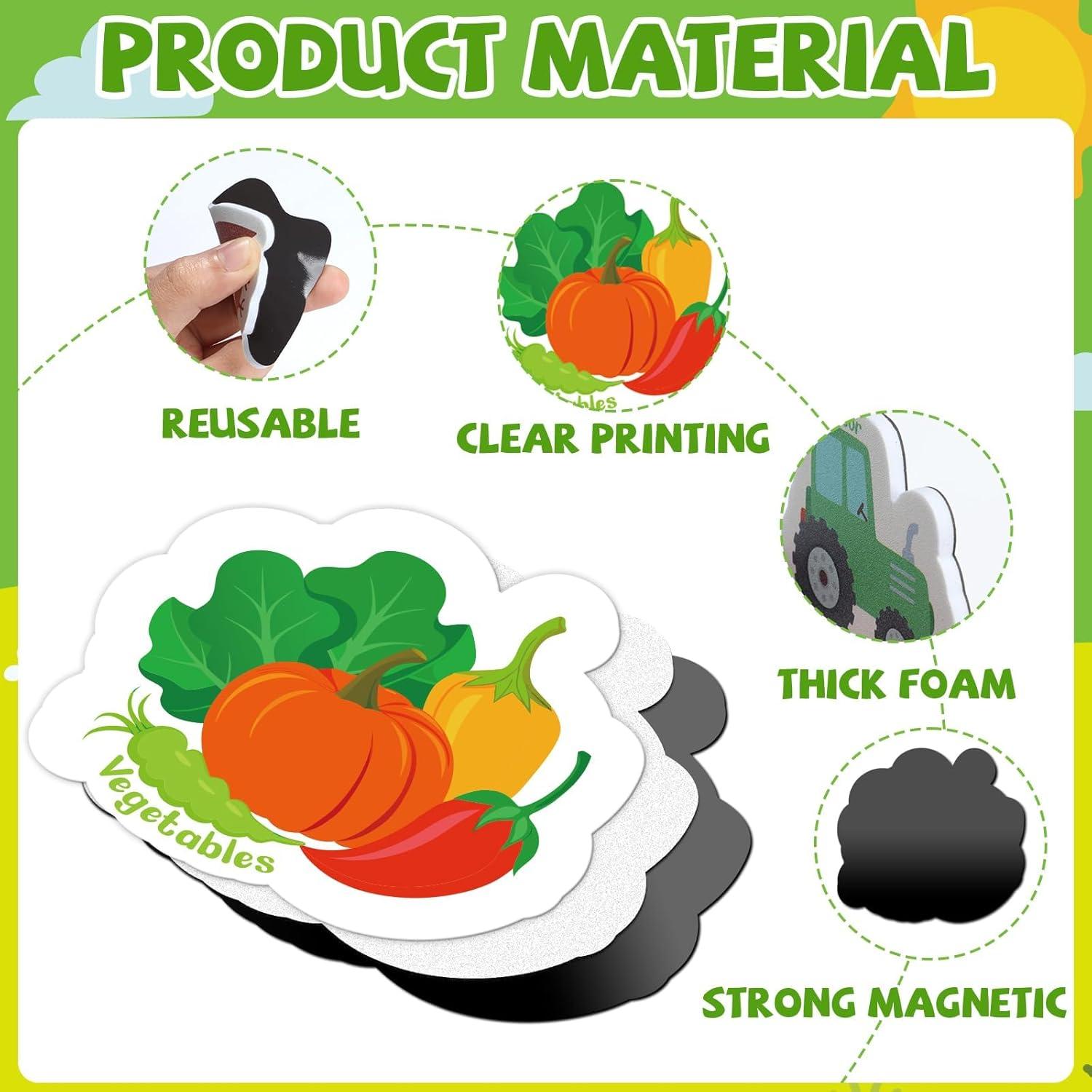 Set de Imanes de Granja y Letras ABC Justforjoyful - 52 Piezas