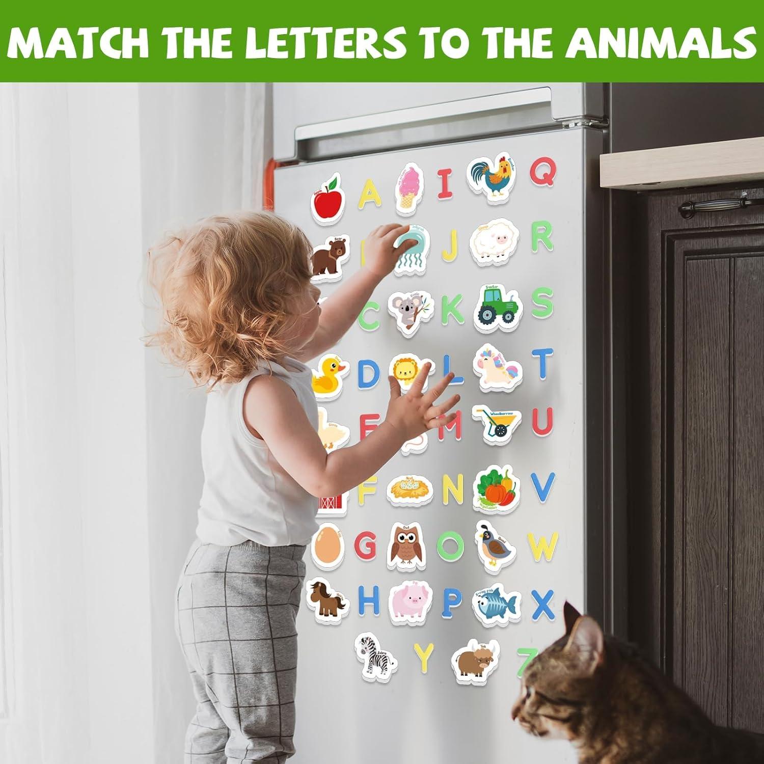 Set de Imanes de Granja y Letras ABC Justforjoyful - 52 Piezas