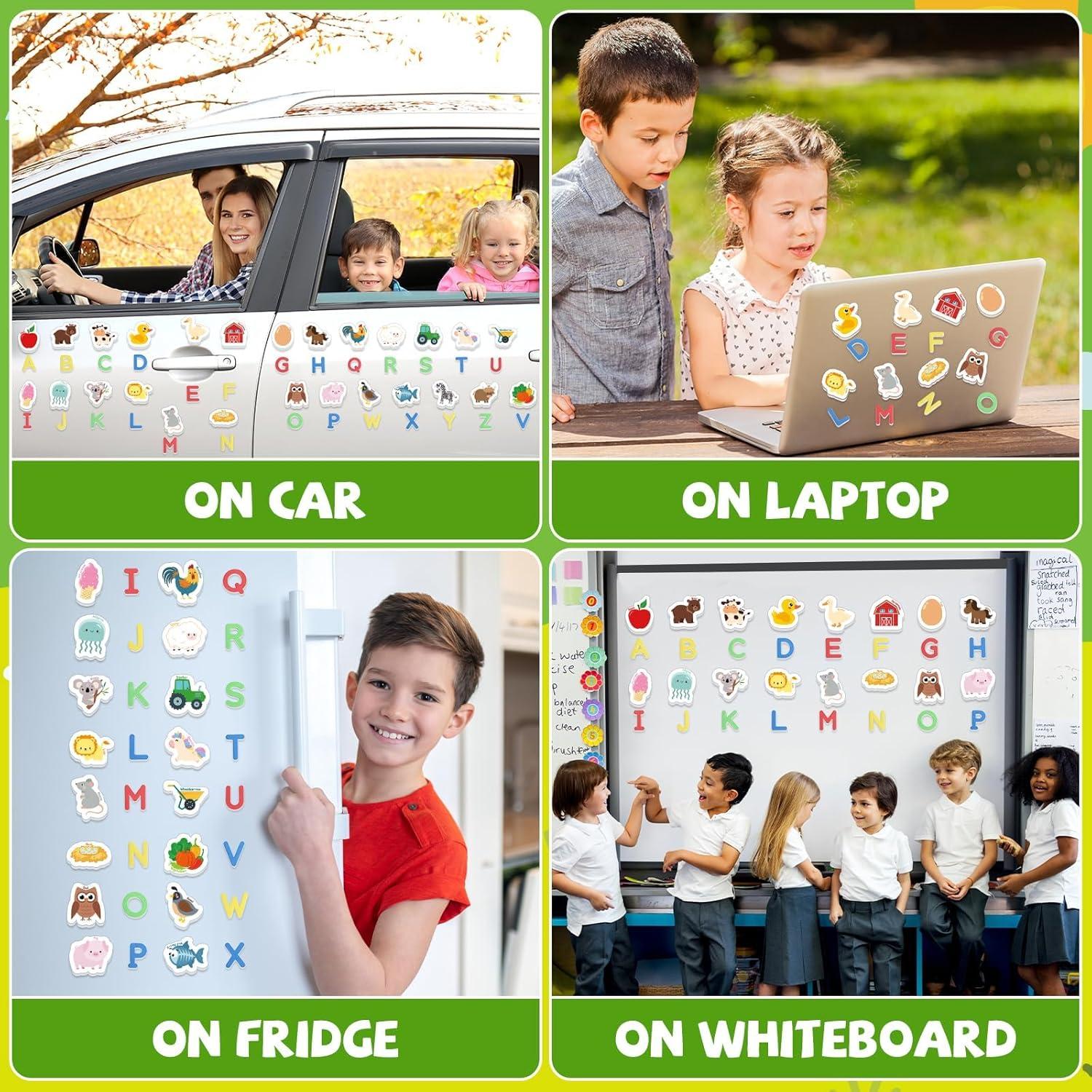 Set de Imanes de Granja y Letras ABC Justforjoyful - 52 Piezas