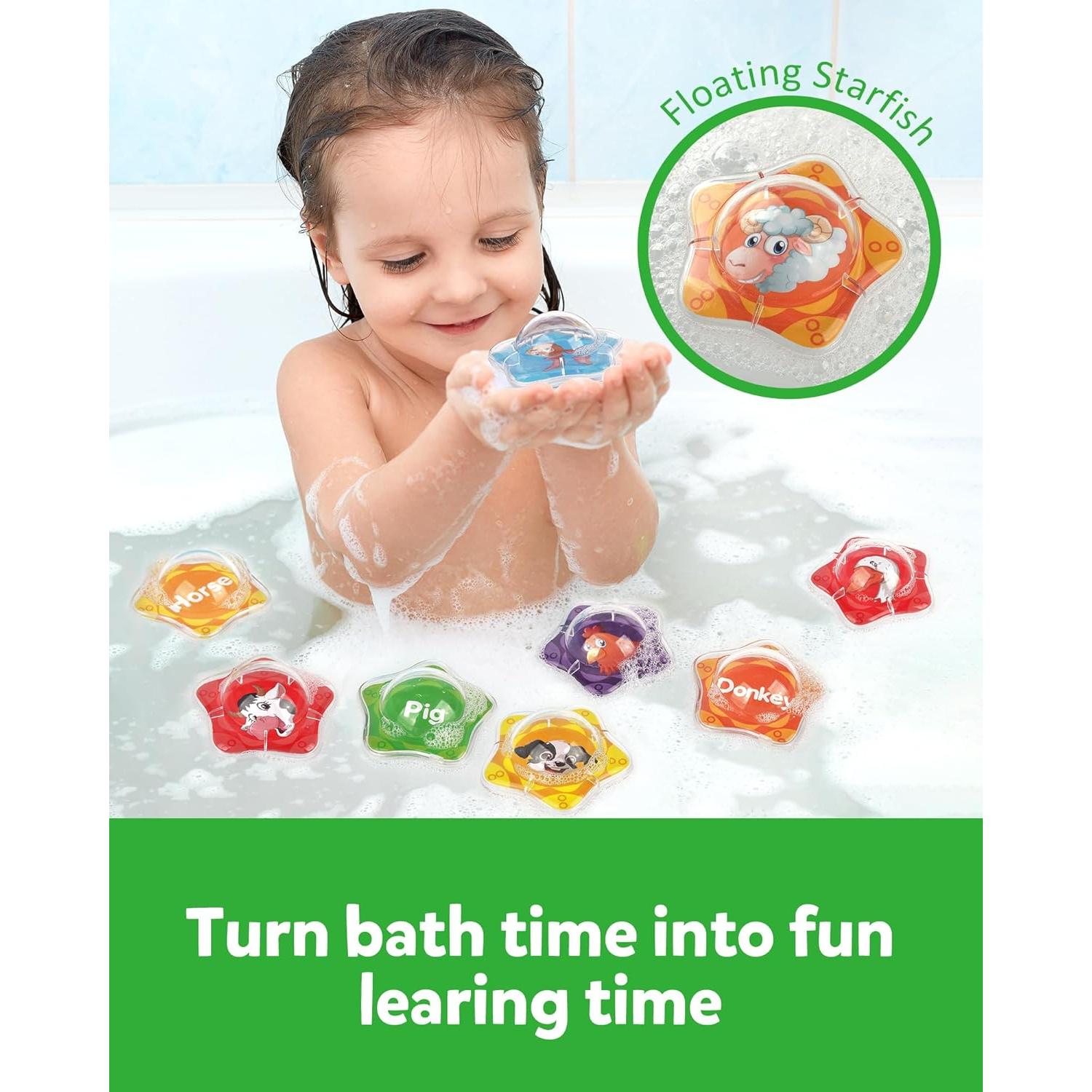 Juguete Flotante Coogam para Baño Set 12 Animales Granja