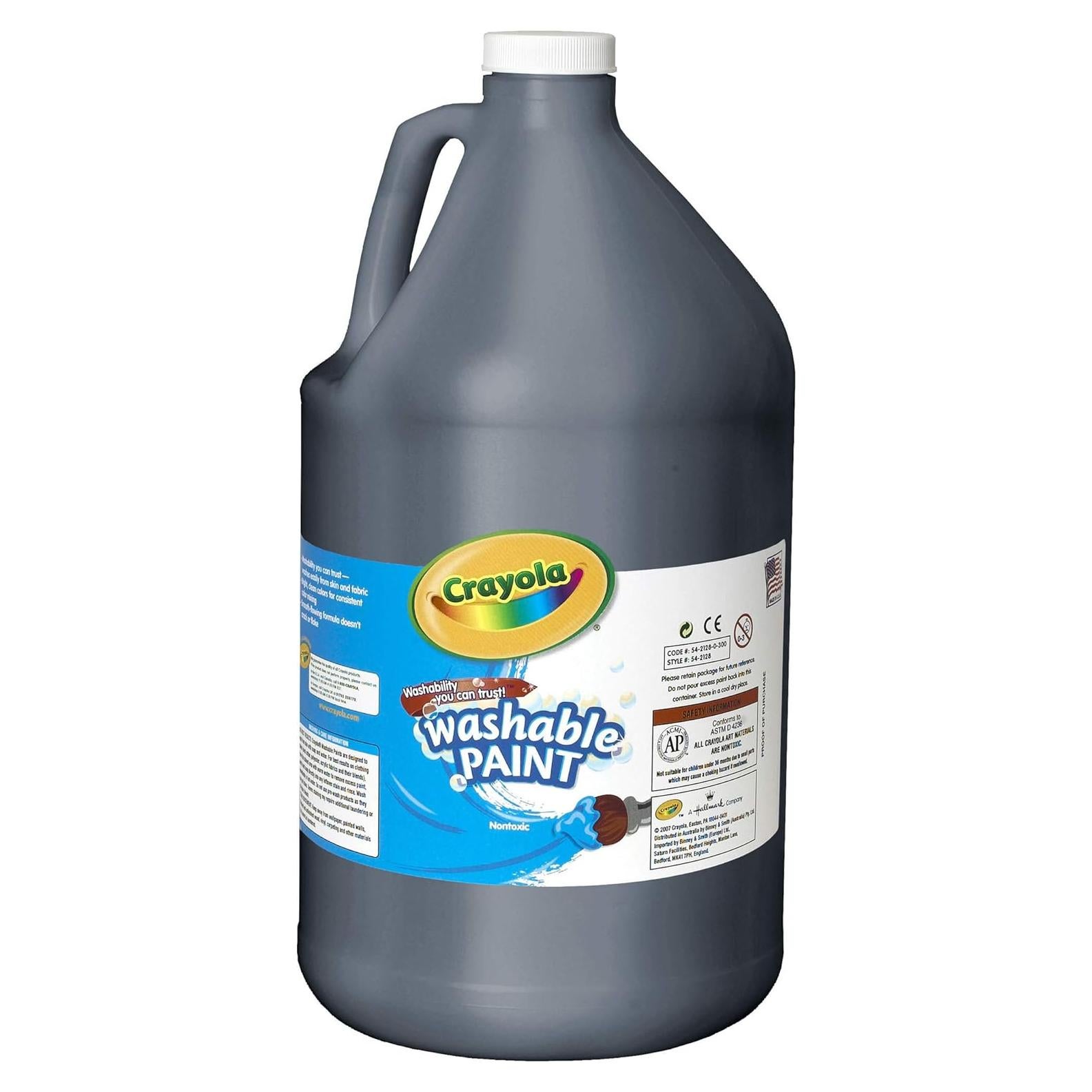Pintura Lavable Crayola 3.79L Negra Brillante