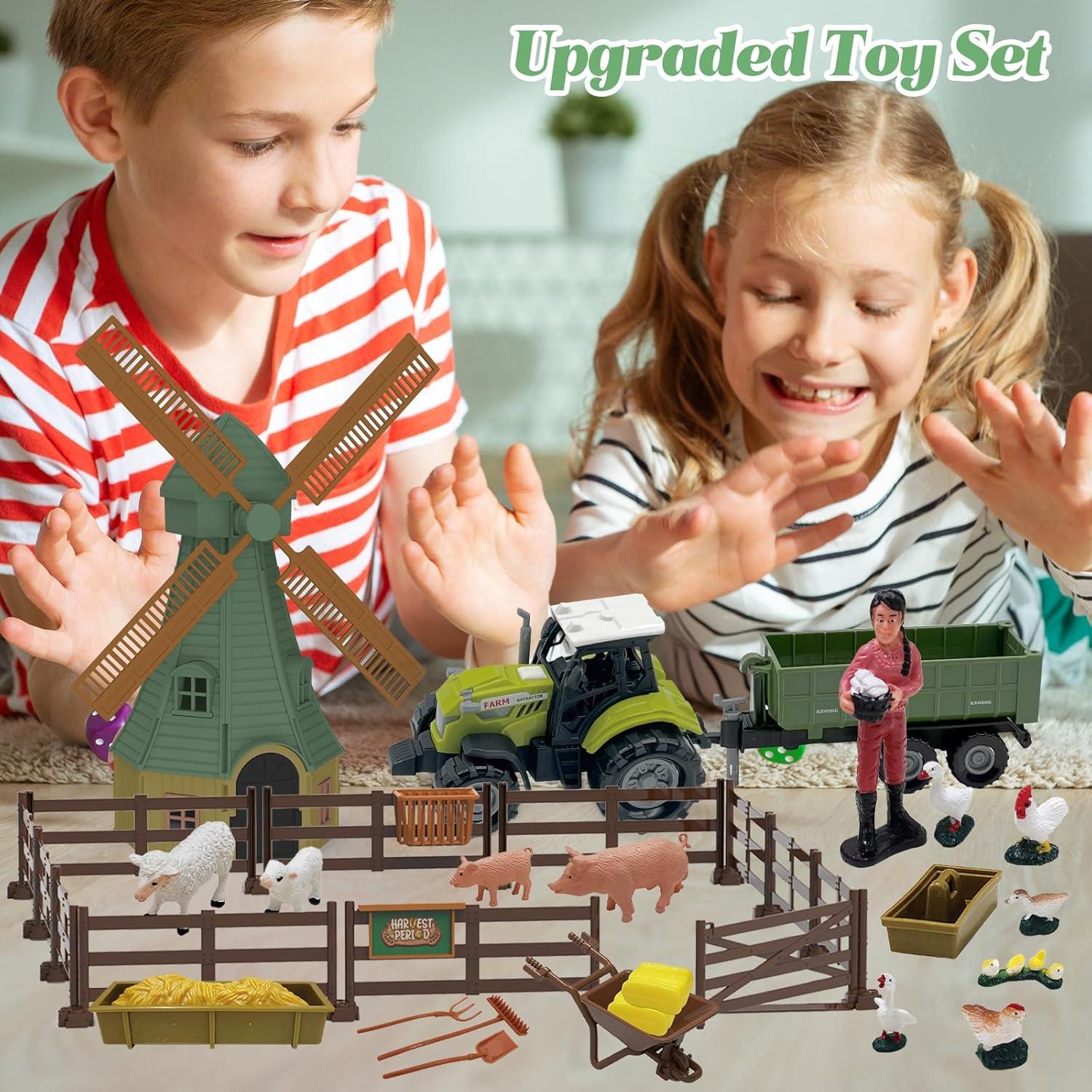 Juego de Juguetes de Granja 82 Piezas Nanjing - Tractor y Animales