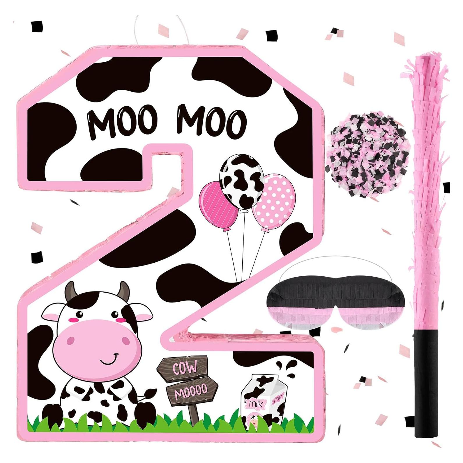 Piñata de Vaca Número 2 Hungdao para Cumpleaños 41x30cm