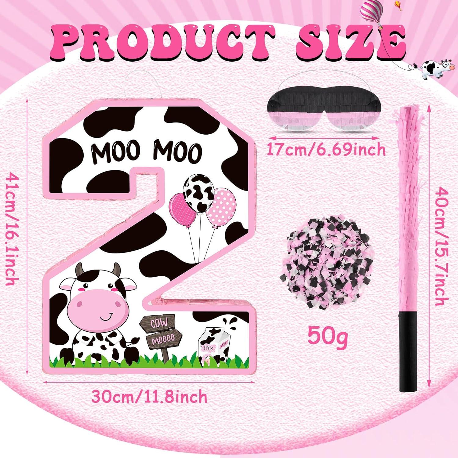 Piñata de Vaca Número 2 Hungdao para Cumpleaños 41x30cm