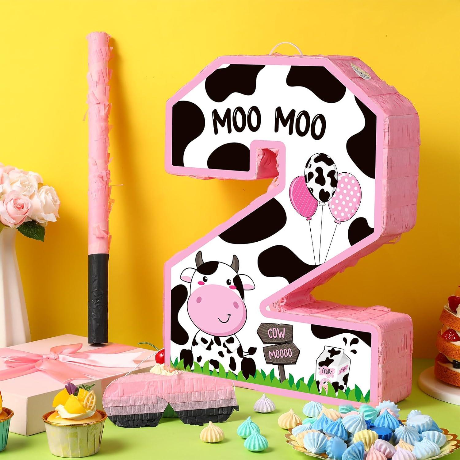 Piñata de Vaca Número 2 Hungdao para Cumpleaños 41x30cm