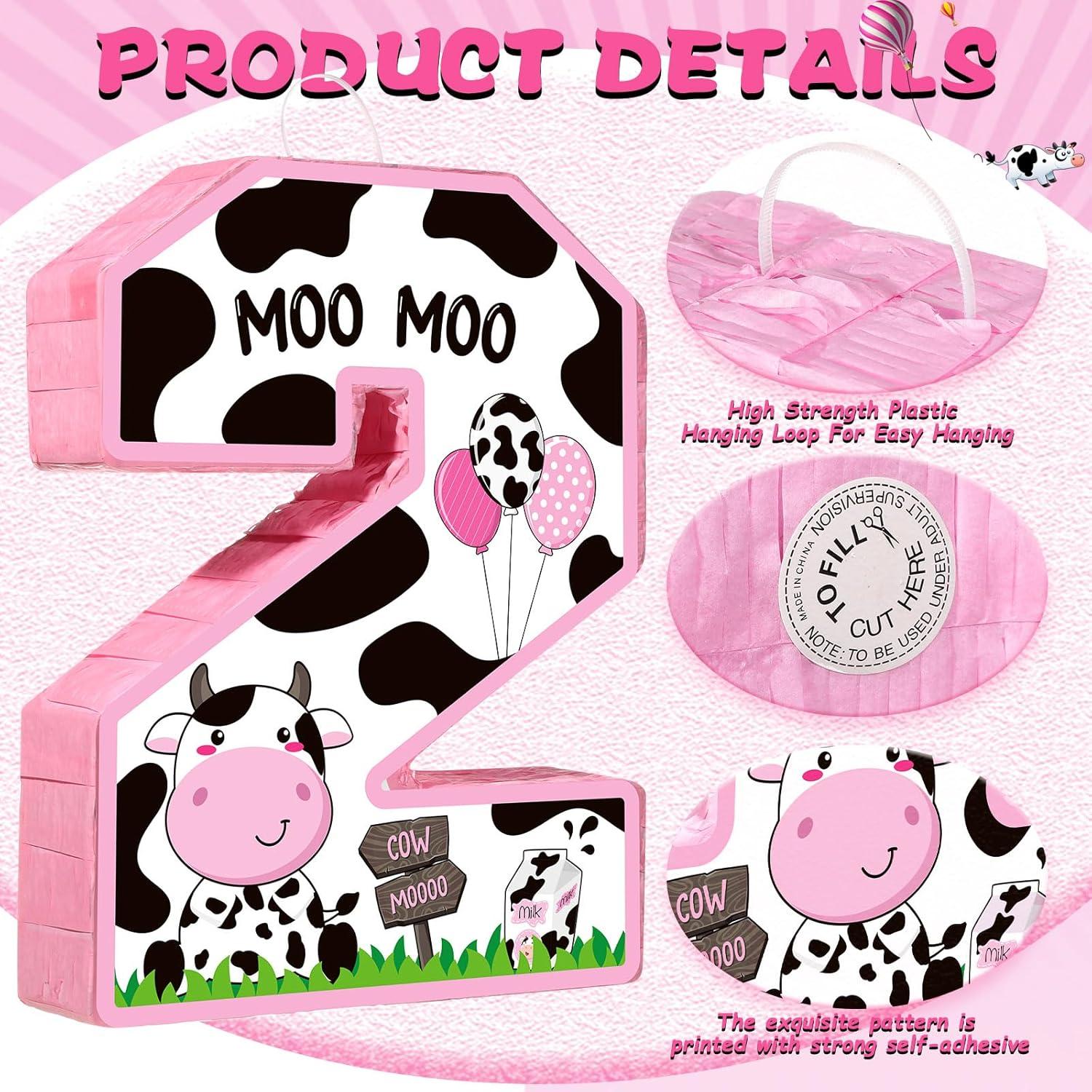 Piñata de Vaca Número 2 Hungdao para Cumpleaños 41x30cm