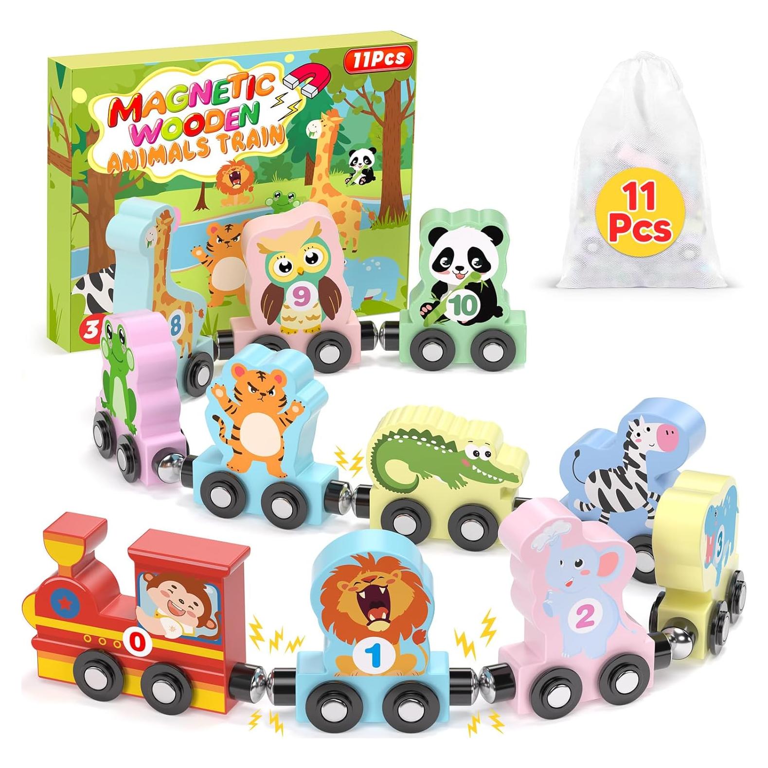 Juego de Tren Magnético Oomloid 11 Piezas Montessori 1-3 Años