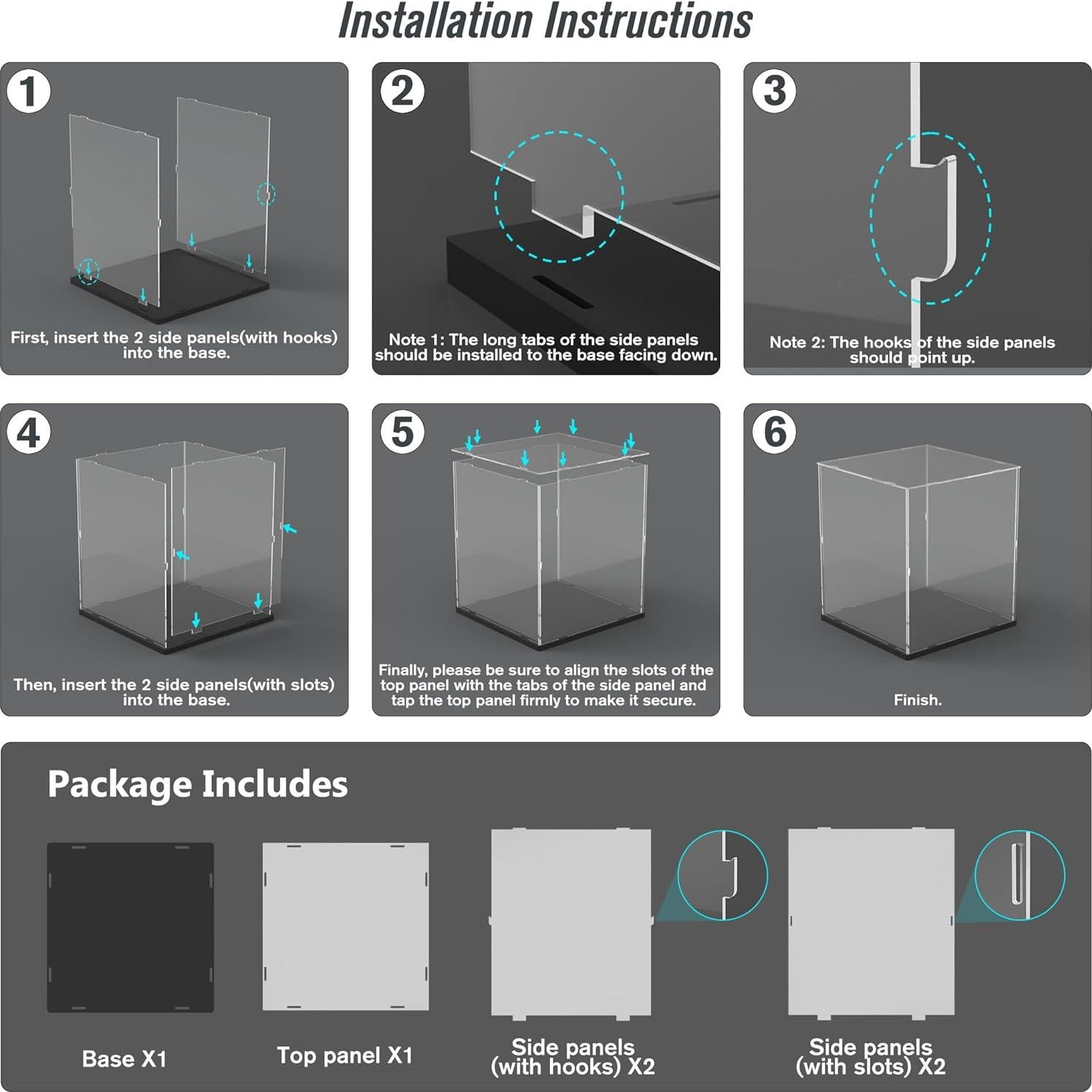 Caja de Exhibición Acrílica Choowin para Lego 30x30x35 cm