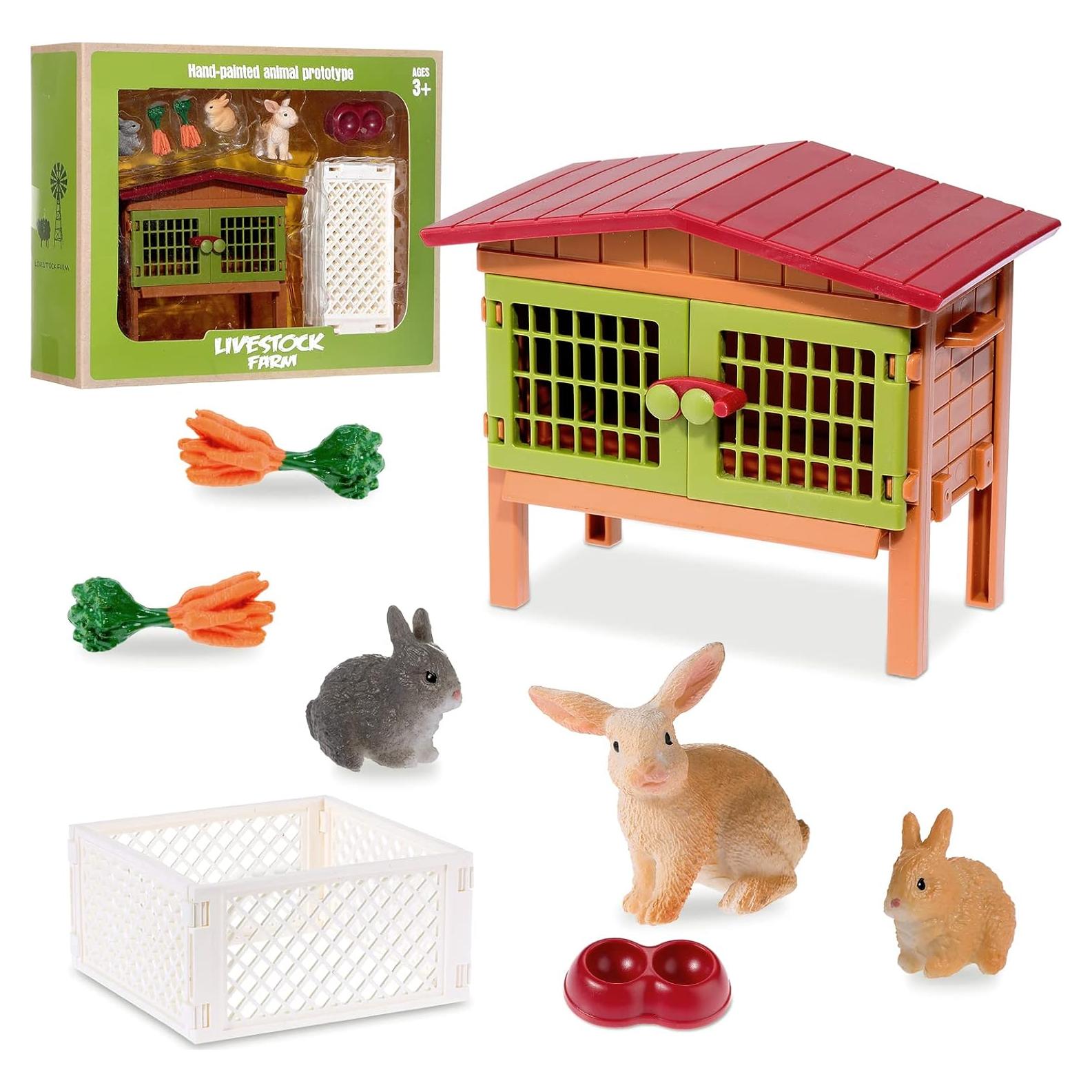 Set de Juguetes de Conejo Civaner 11 Piezas para Niños 3+