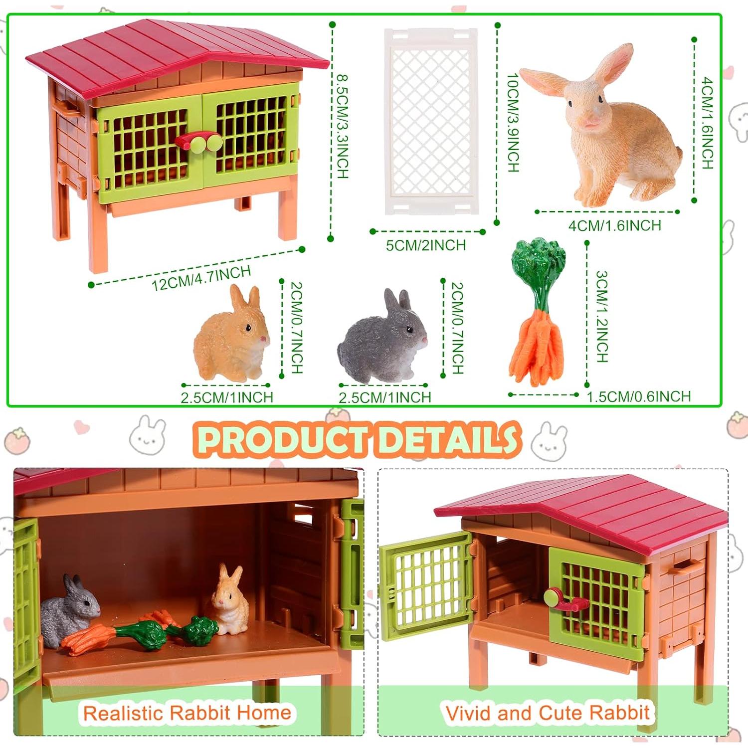 Set de Juguetes de Conejo Civaner 11 Piezas para Niños 3+