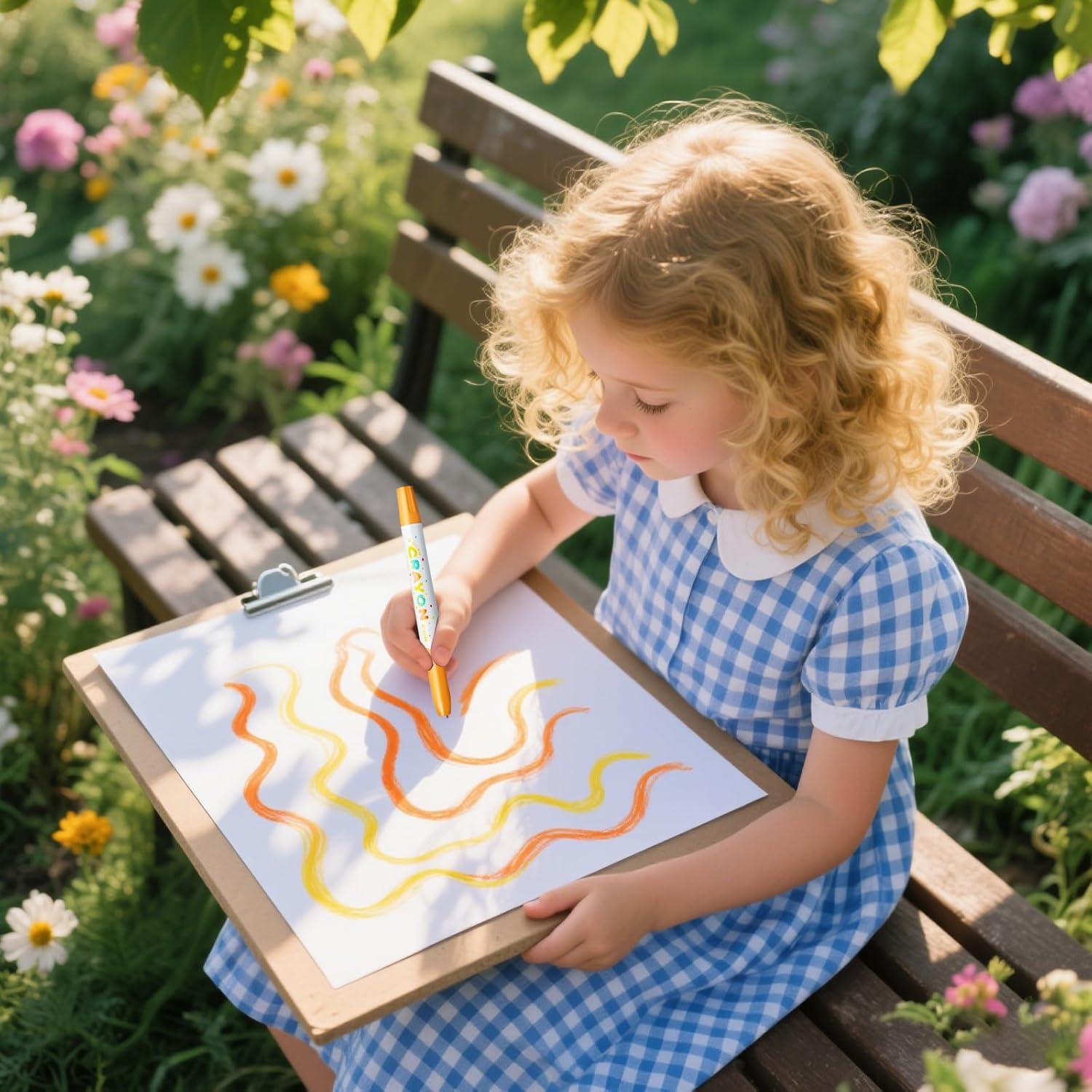 Crayones Jumbo Lavables IEFFPIN 12 Colores para Niños