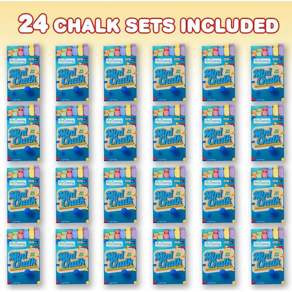 ArtCreativity 288 Tizas Mini para Niños - 24 Cajas Multicolor