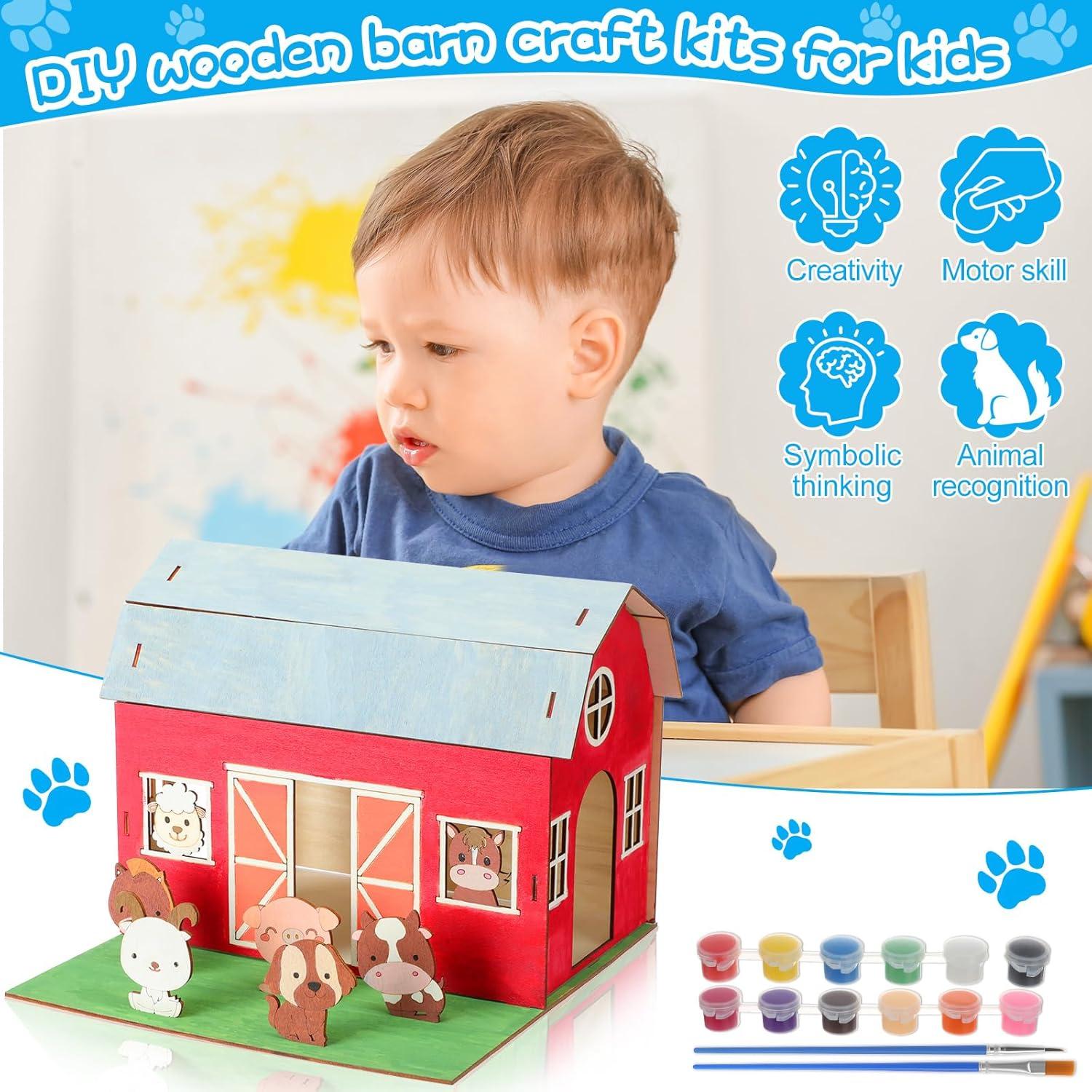 Kit de Manualidades de Pintura Granero Madera DoubleFill 25x20cm