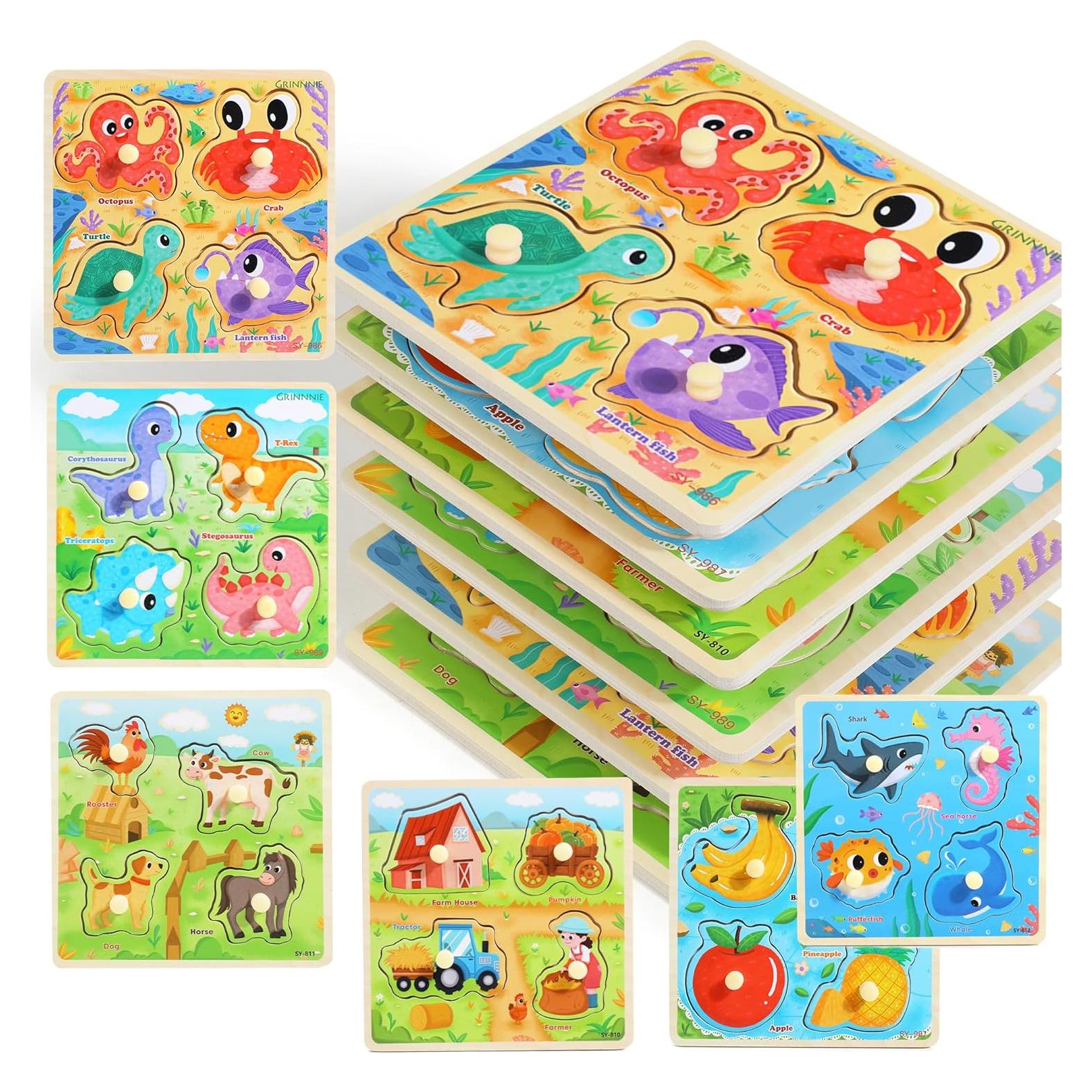 Rompecabezas de Madera Montessori 6 Piezas Melofaver 3-5 Años