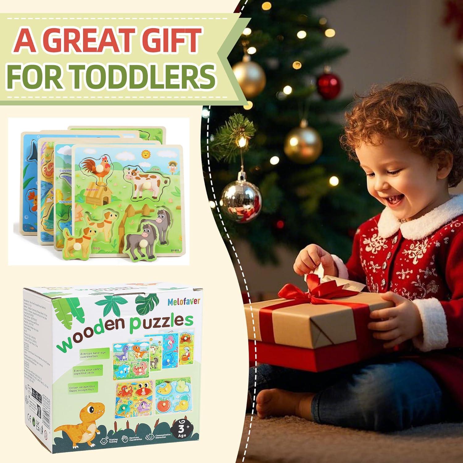 Rompecabezas de Madera Montessori 6 Piezas Melofaver 3-5 Años