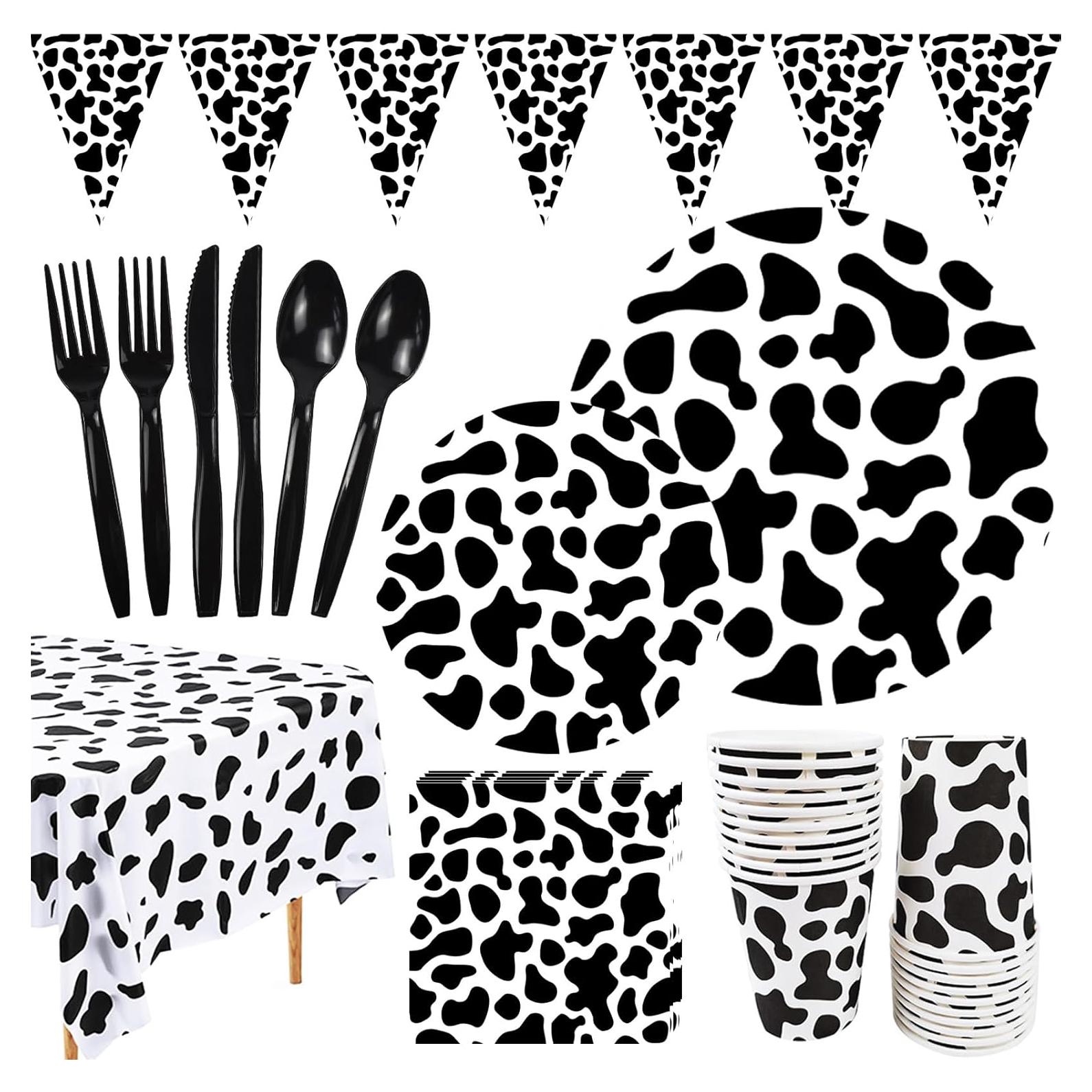 Juego de Vajilla Desechable FMOACEN Fiesta de Vaca para 20