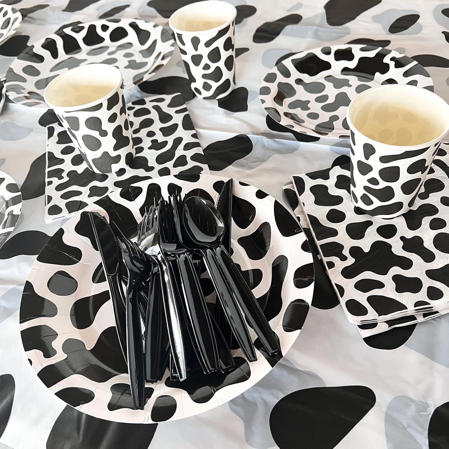 Juego de Vajilla Desechable FMOACEN Fiesta de Vaca para 20