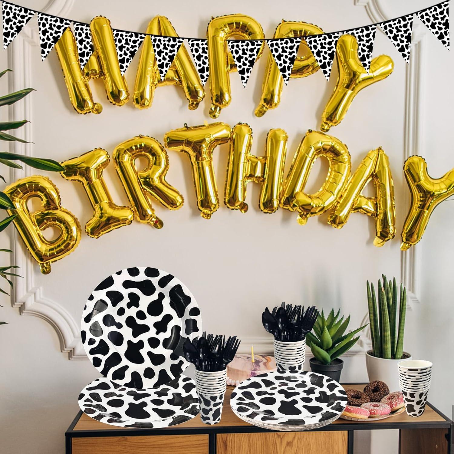 Juego de Vajilla Desechable FMOACEN Fiesta de Vaca para 20