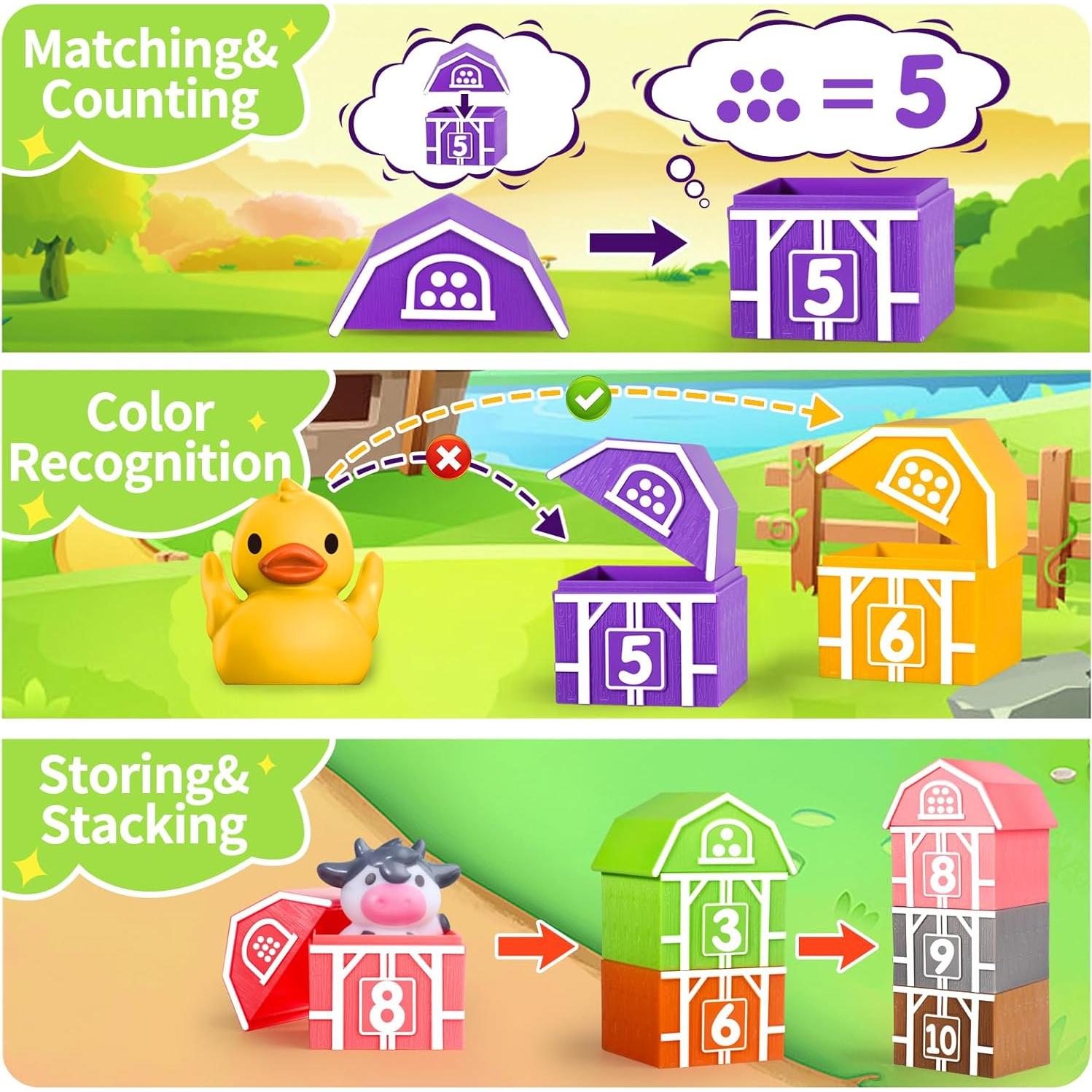 Juguetes de Aprendizaje Oriate Animales de Granja 20 Piezas