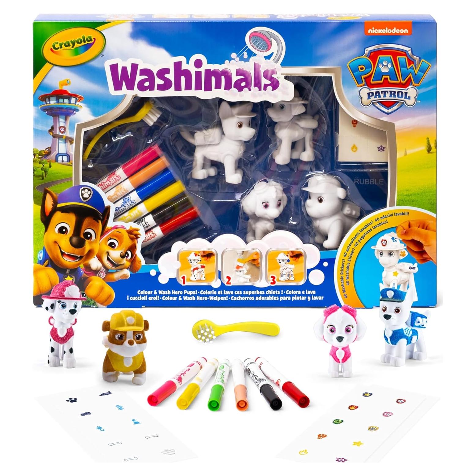 Kit de Actividad Washimals Crayola Paw Patrol con 4 Animales