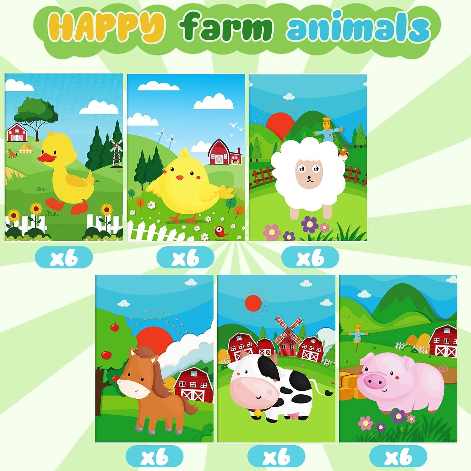 Set de 36 Libros de Actividades de Animales de Granja Sinmoe