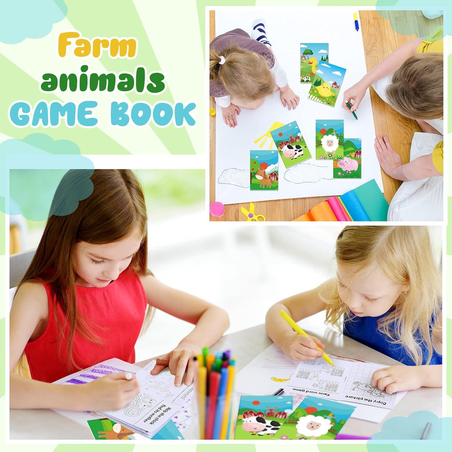 Set de 36 Libros de Actividades de Animales de Granja Sinmoe