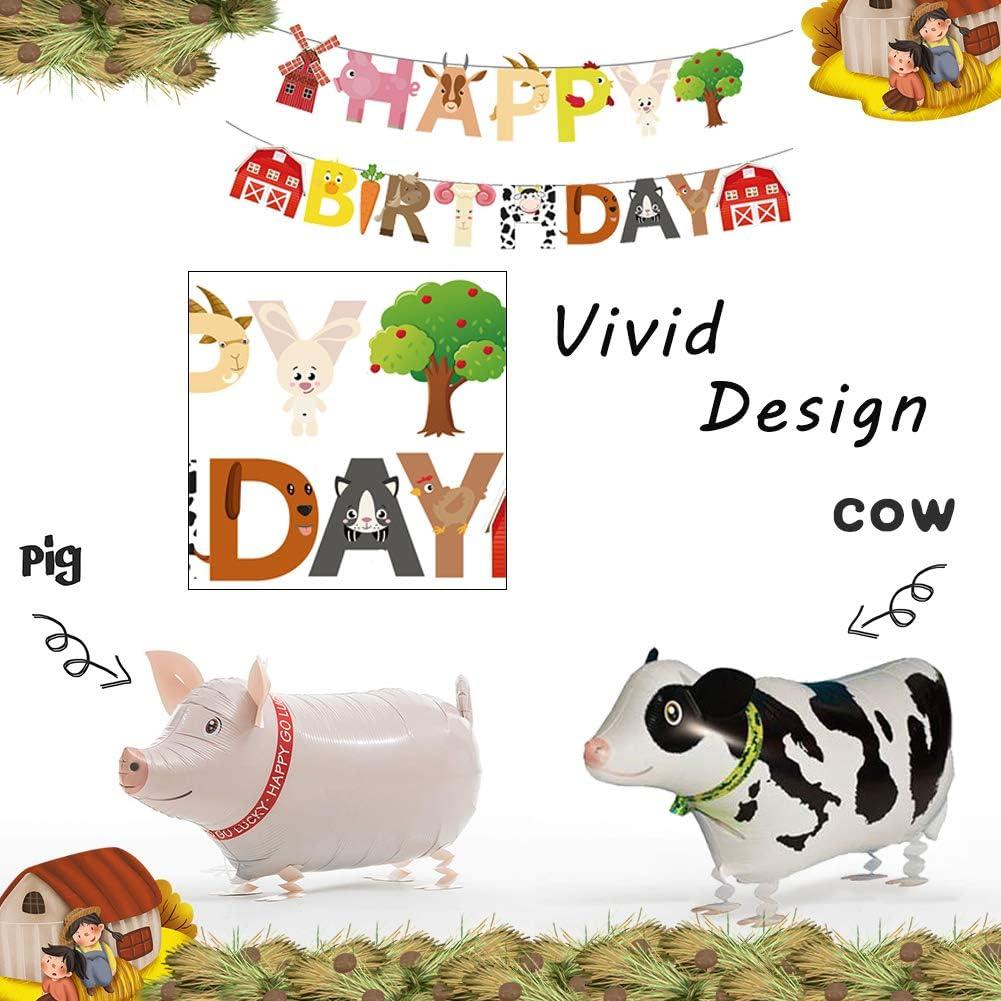 Decoraciones de Fiesta de Animales de Granja LakPty - Cumpleaños