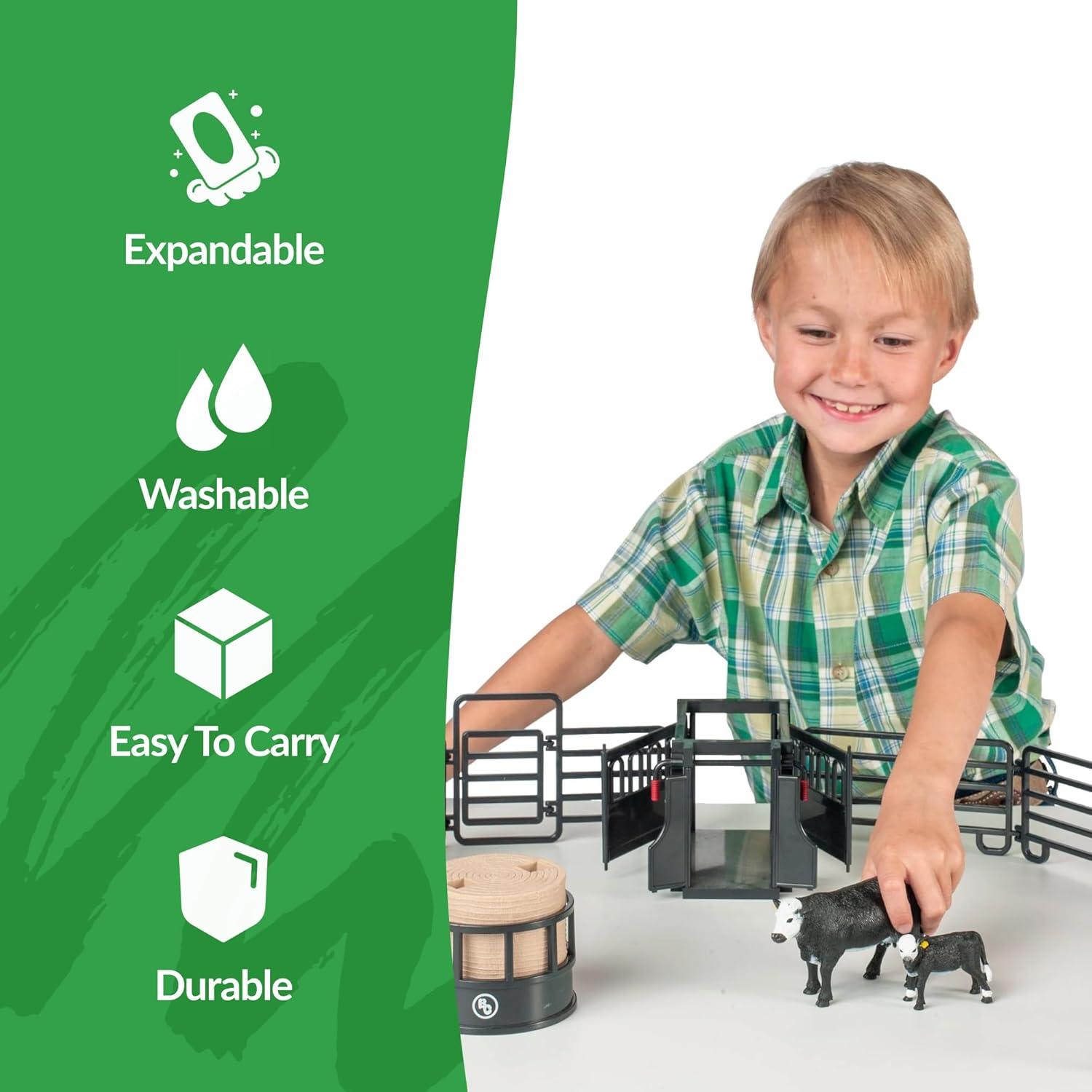 Conjunto de Rancho Black Angus 6666 Big Country Toys - Juego Realista