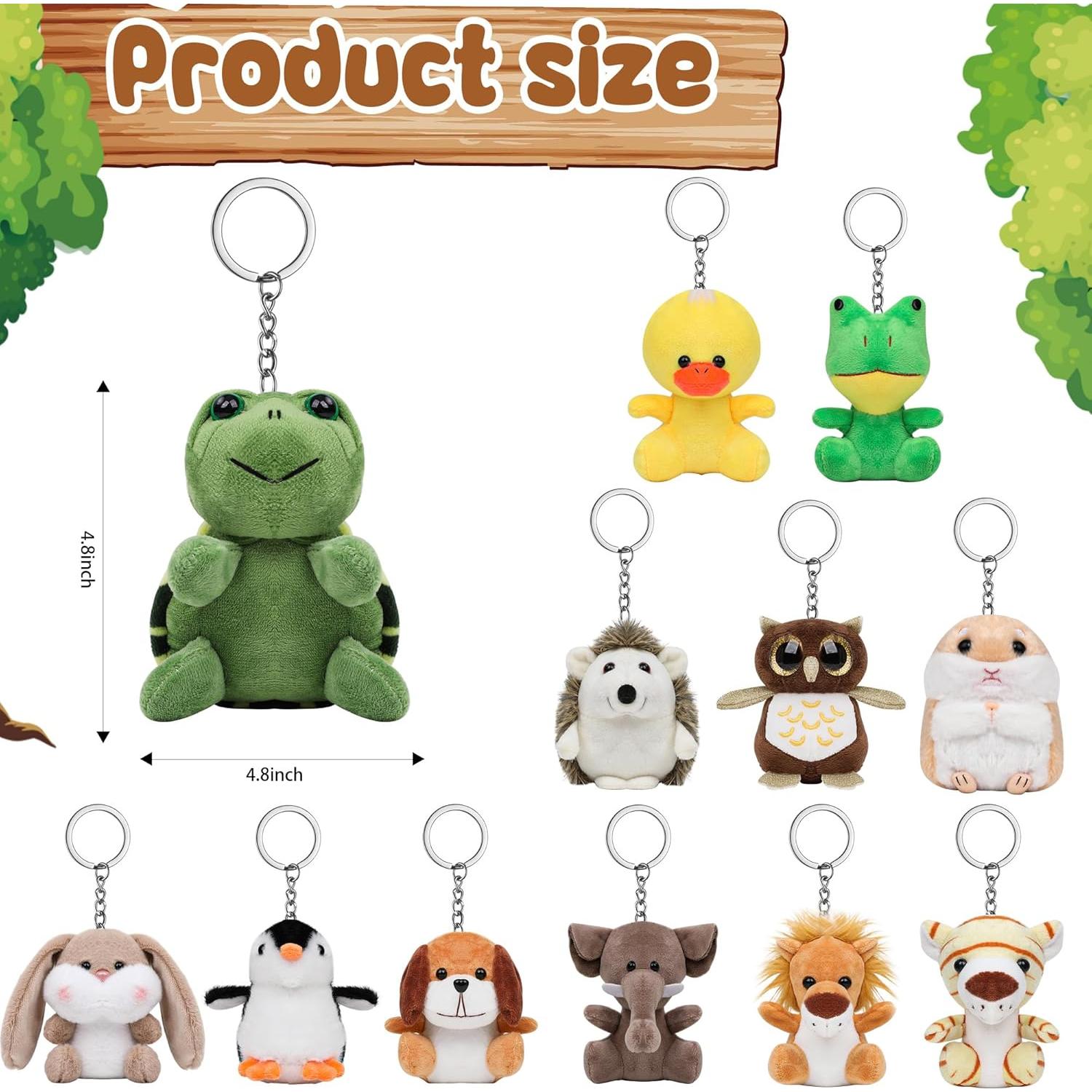 Conjunto de 12 Animales de Peluche Safari Genérico - Juguetes