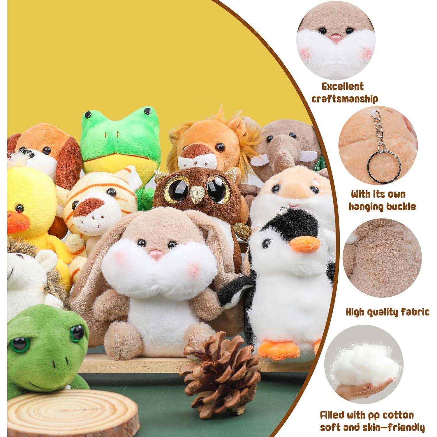 Conjunto de 12 Animales de Peluche Safari Genérico - Juguetes