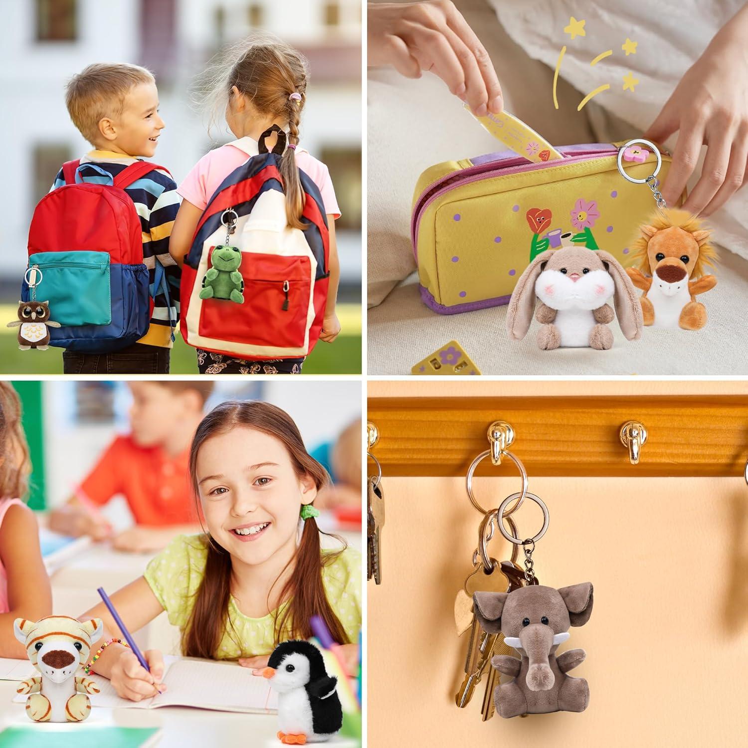 Conjunto de 12 Animales de Peluche Safari Genérico - Juguetes