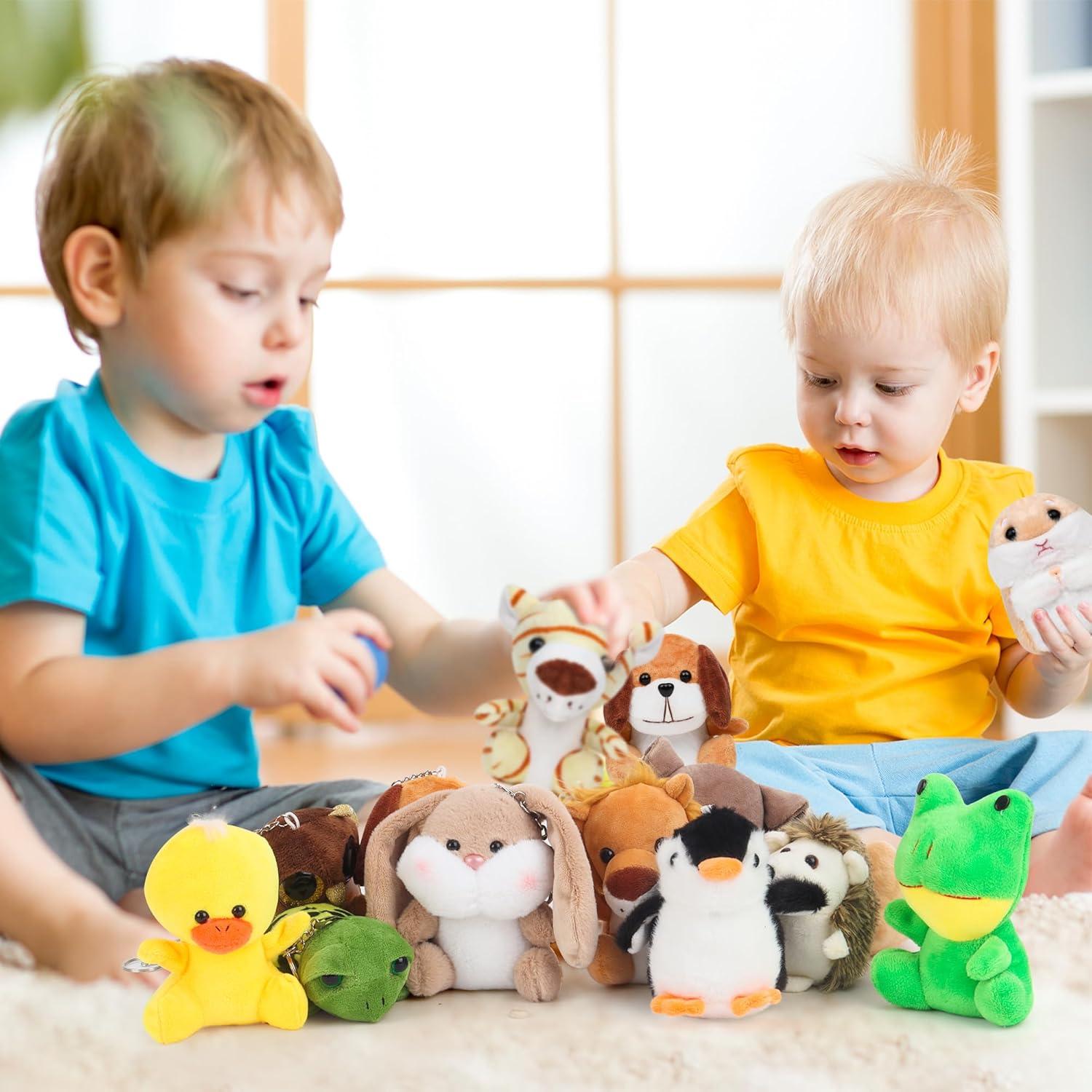 Conjunto de 12 Animales de Peluche Safari Genérico - Juguetes