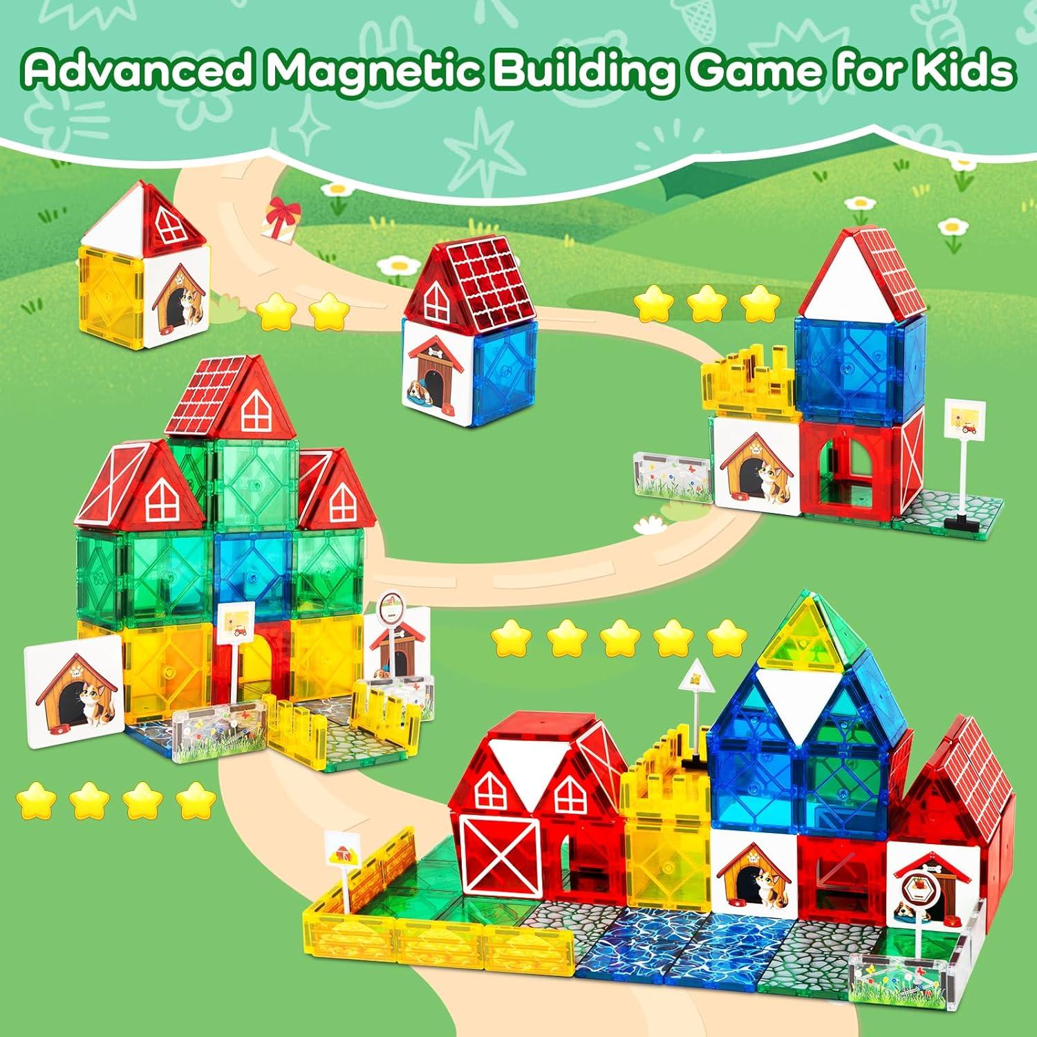 Juego de Azulejos Magnéticos de Animales de Granja SYSKENI 49PCS