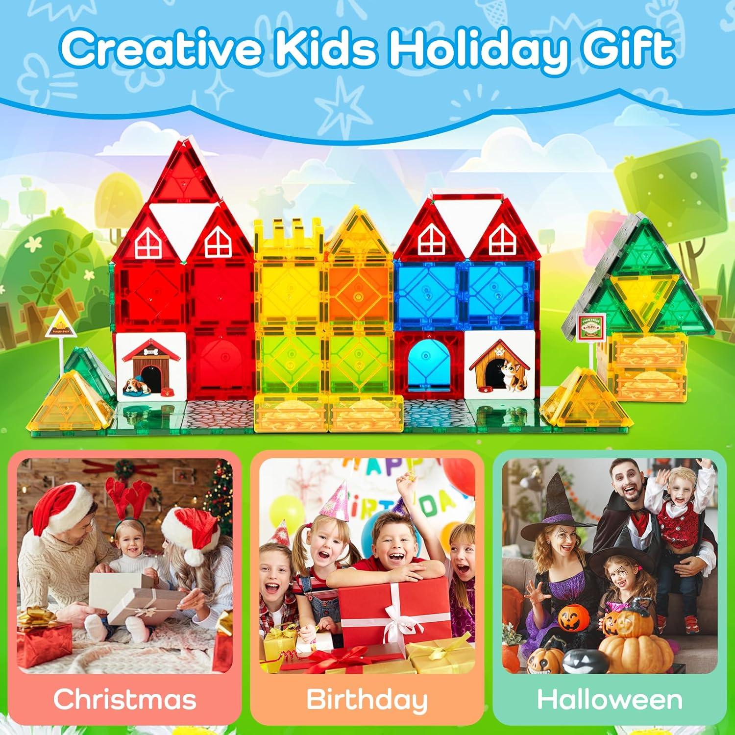 Juego de Azulejos Magnéticos de Animales de Granja SYSKENI 49PCS