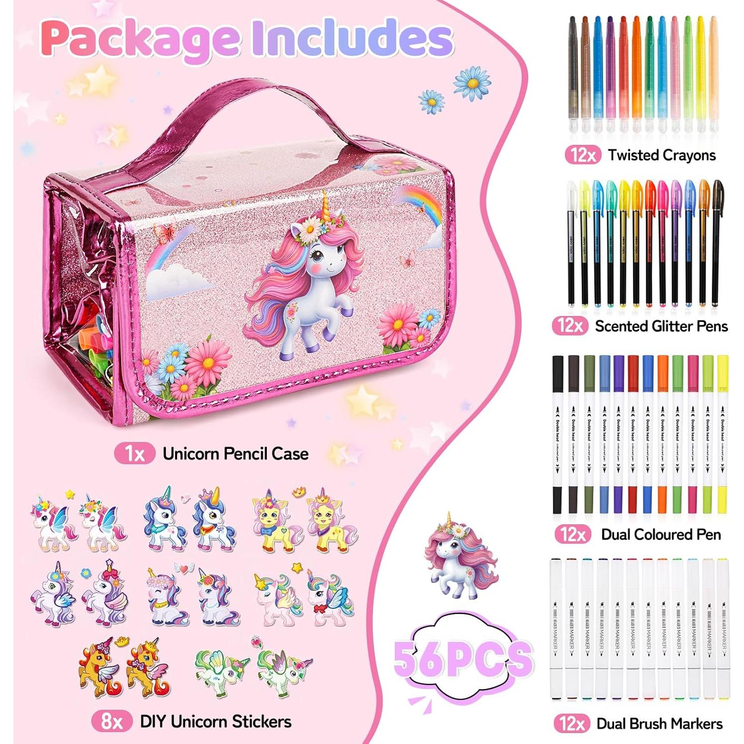 Set de Marcadores Lavables Kodvinp Unicornio Rosa 12 Piezas