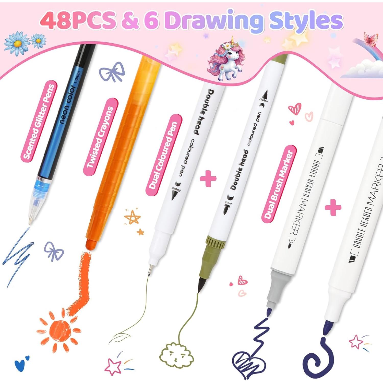 Set de Marcadores Lavables Kodvinp Unicornio Rosa 12 Piezas