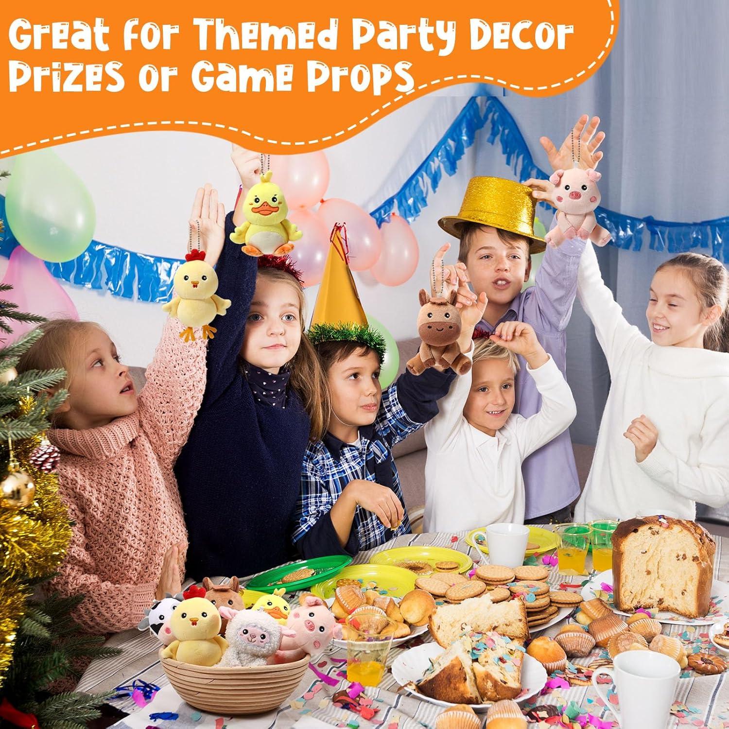 12 Mini Animales de Granja Rellenos Suilung 10 cm Peluche