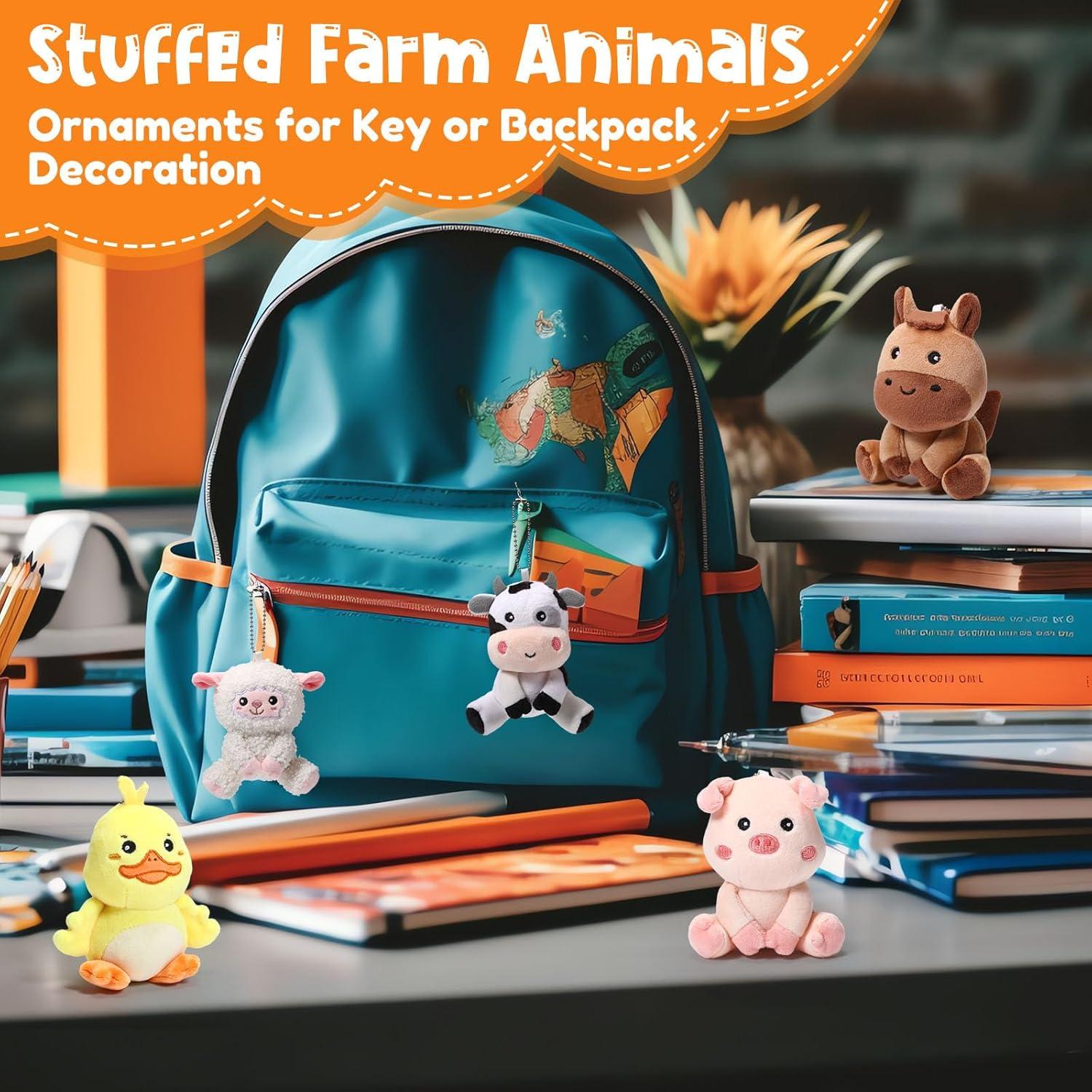 12 Mini Animales de Granja Rellenos Suilung 10 cm Peluche