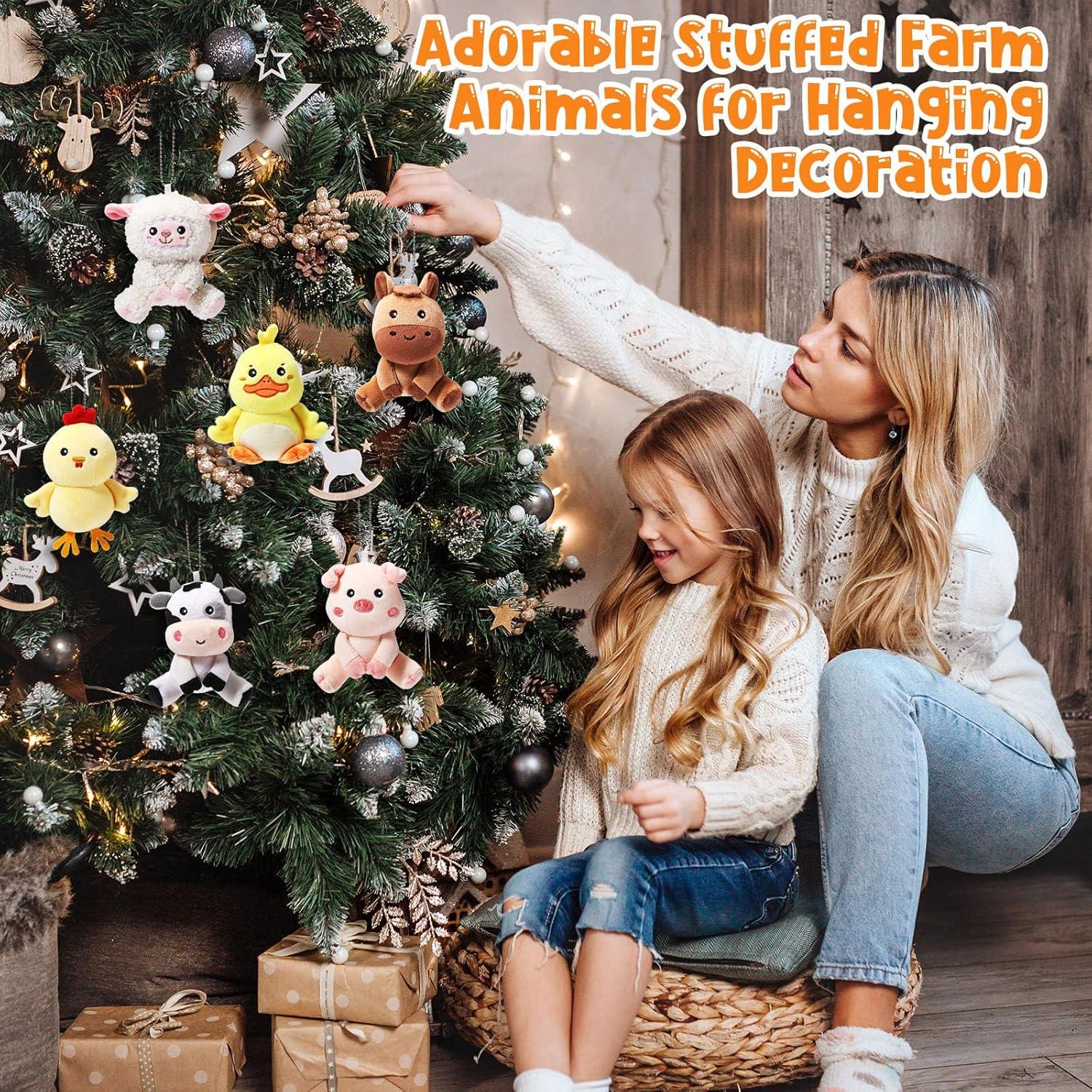 12 Mini Animales de Granja Rellenos Suilung 10 cm Peluche