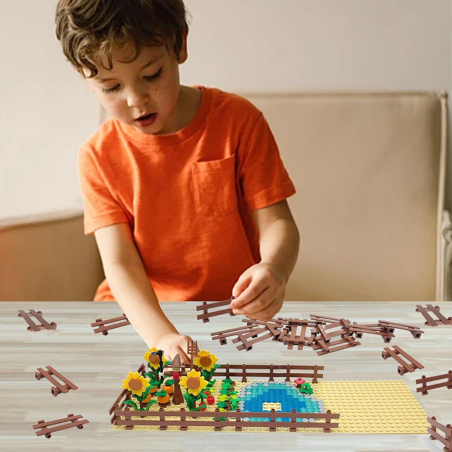 24 Piezas Accesorios de Cercas Marrones SPRITE WORLD 3.2x0.76 cm