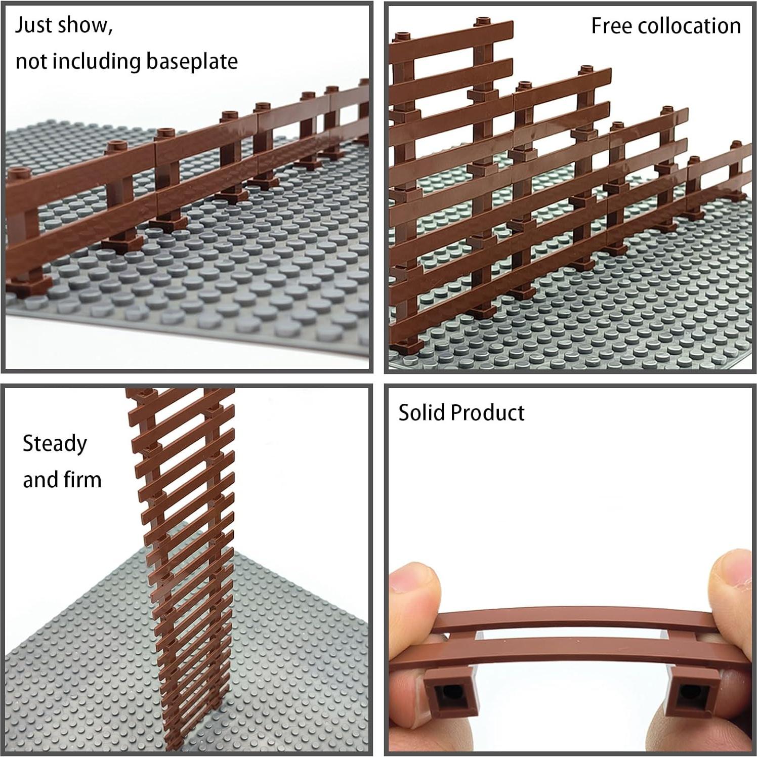 24 Piezas Accesorios de Cercas Marrones SPRITE WORLD 3.2x0.76 cm