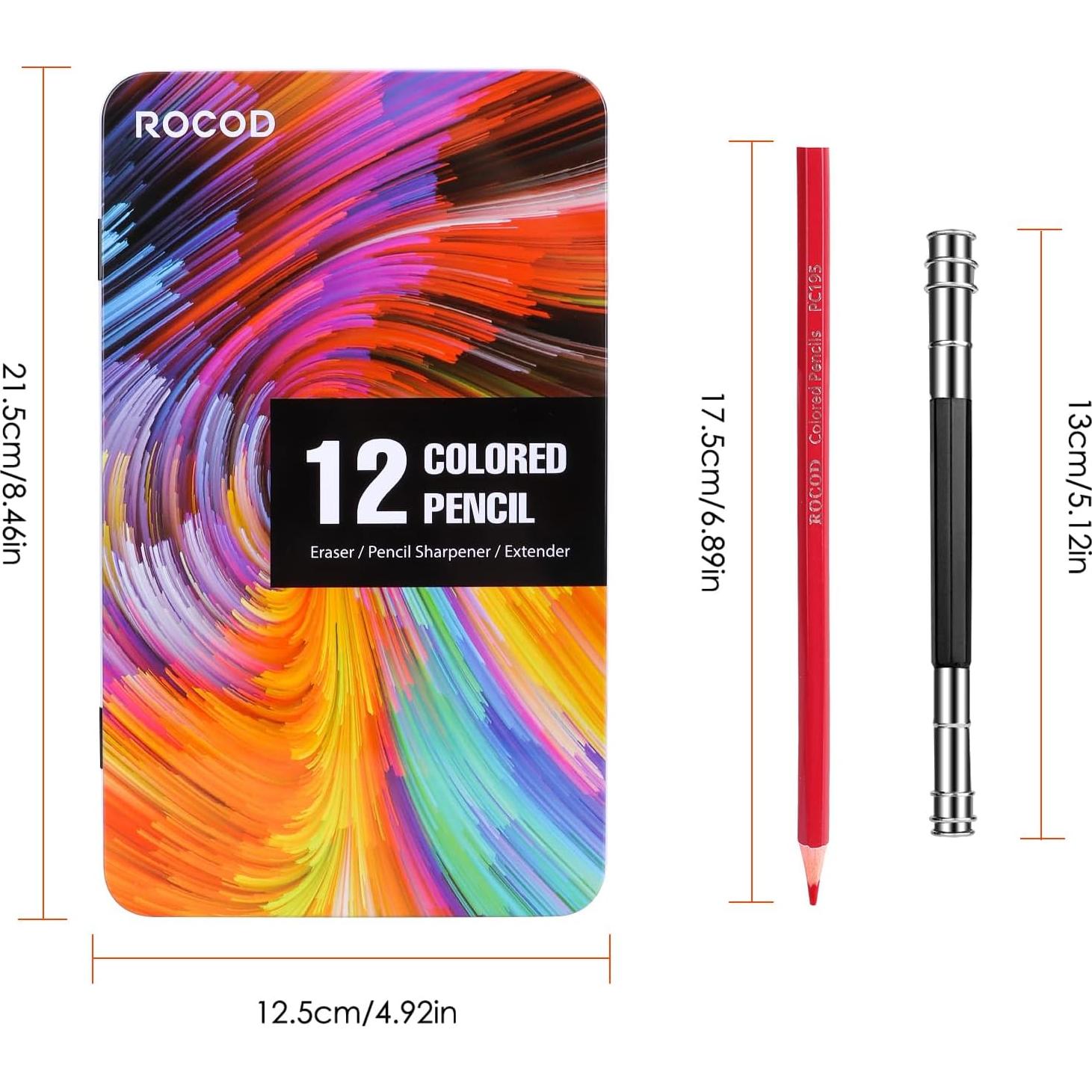 Set de Lápices de Colores ROCOD 12 Piezas Artístico