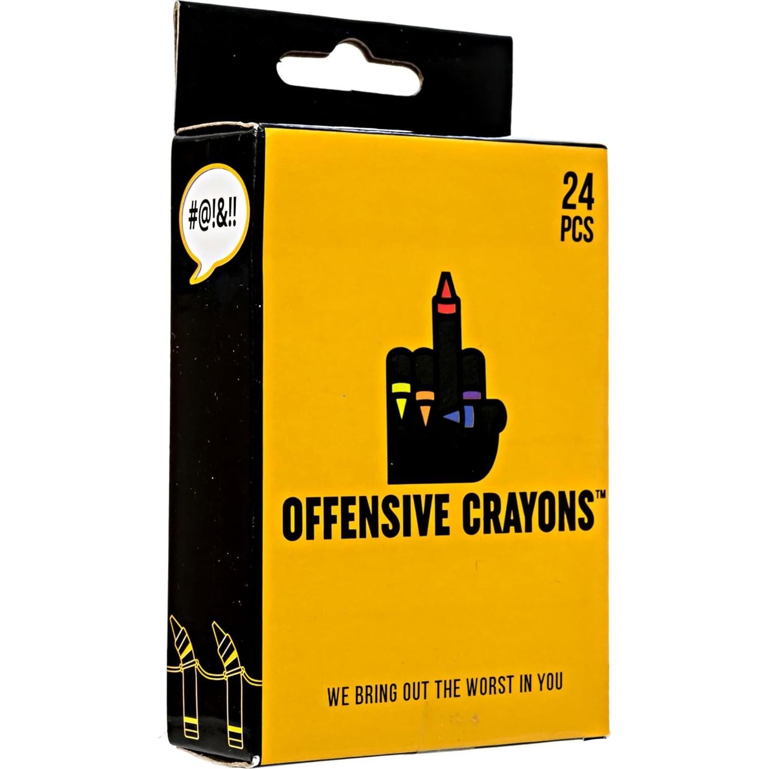 Crayones Ofensivos MilkToast - Set de 24 Colores Sarcásticos