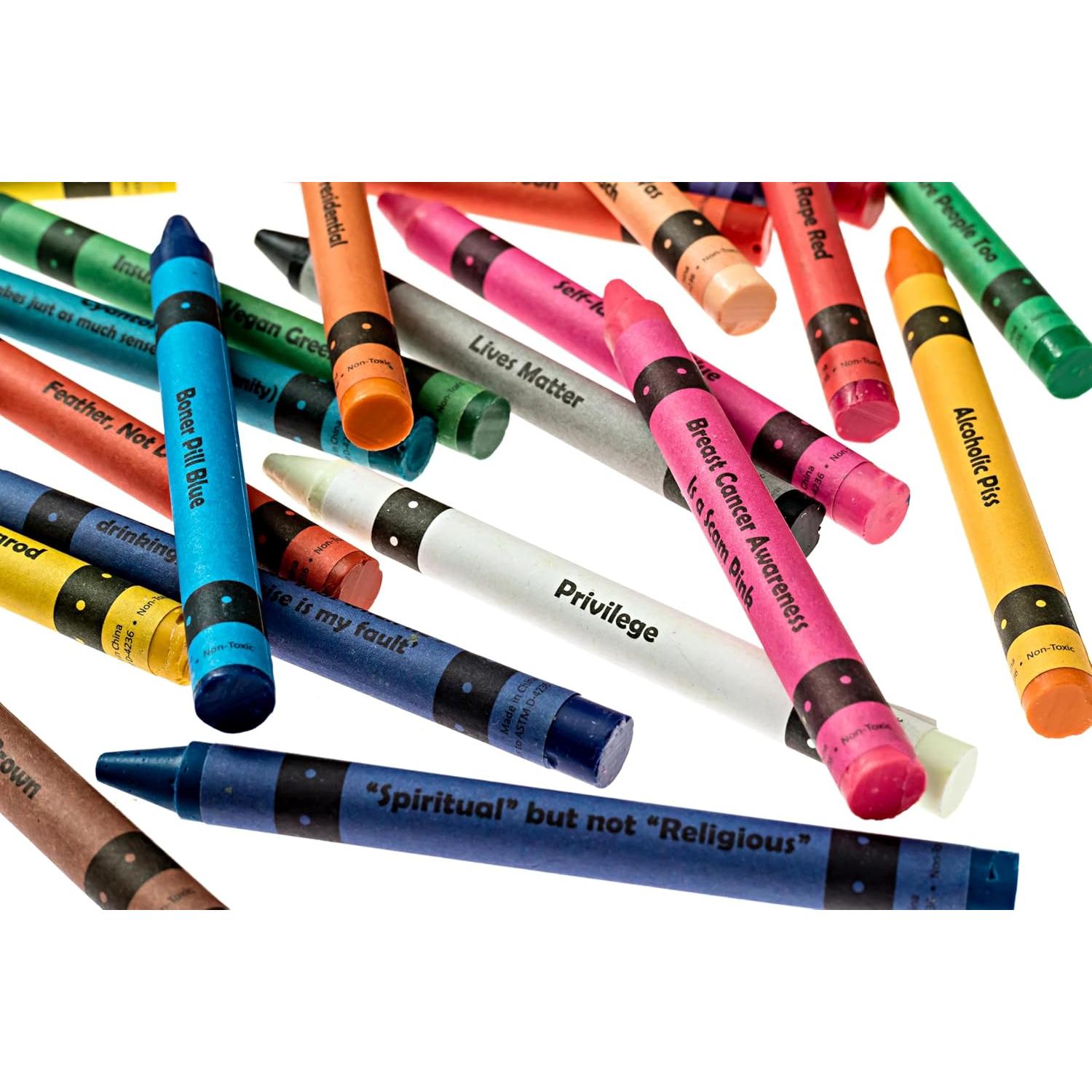 Crayones Ofensivos MilkToast - Set de 24 Colores Sarcásticos