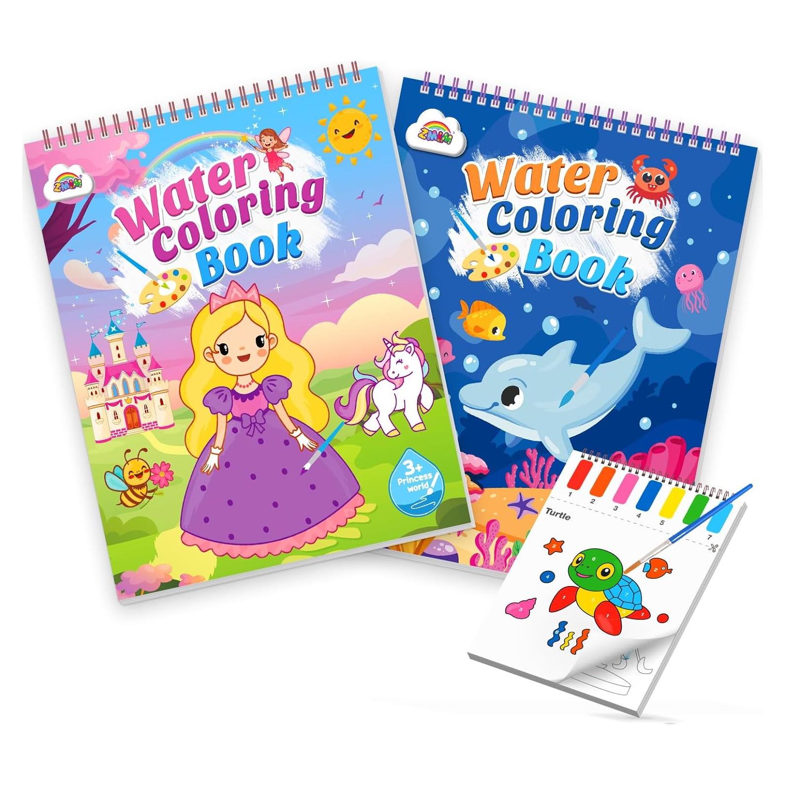 Libro de Pintura con Agua ZMLM - Princesa y Mar - 20 Hojas