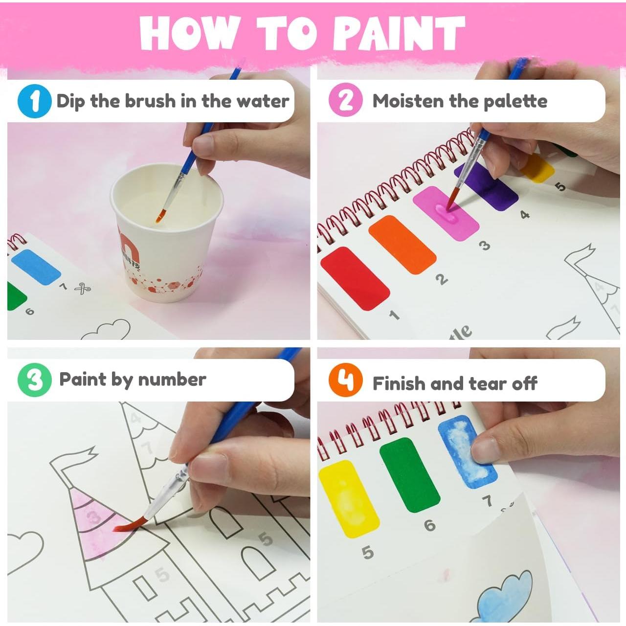 Libro de Pintura con Agua ZMLM - Princesa y Mar - 20 Hojas