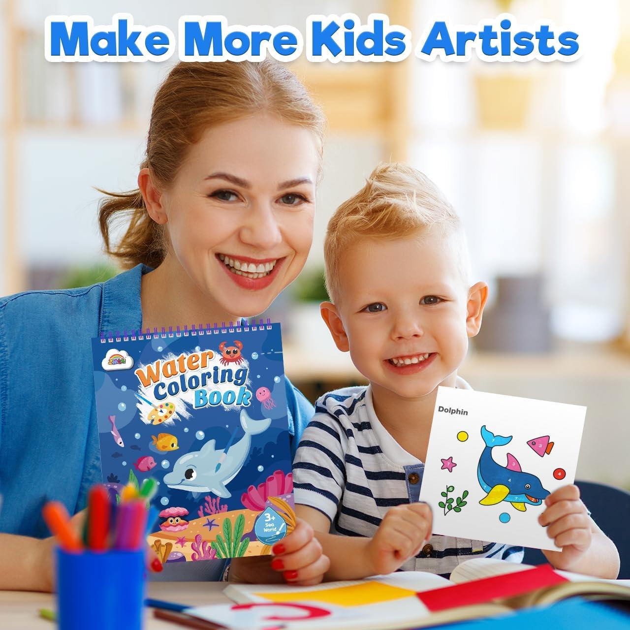 Libro de Pintura con Agua ZMLM - Princesa y Mar - 20 Hojas